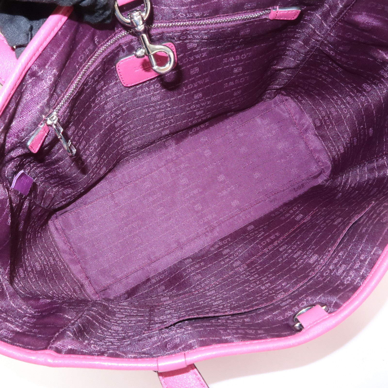 LOEWE Heritage Leather Tote Bag Hand Bag Shoulder Bag Pink