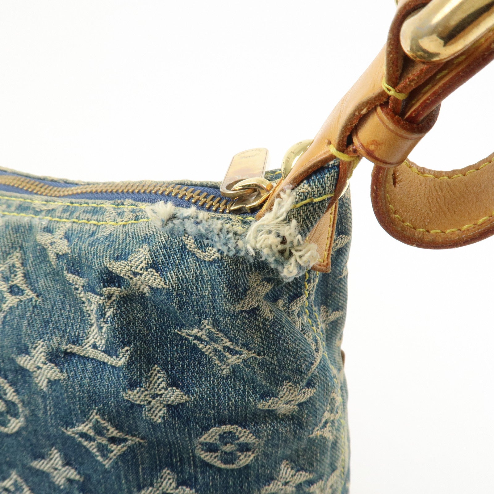 Louis Vuitton Monogram Denim Baggy GM Shoulder Bag Blue M95048