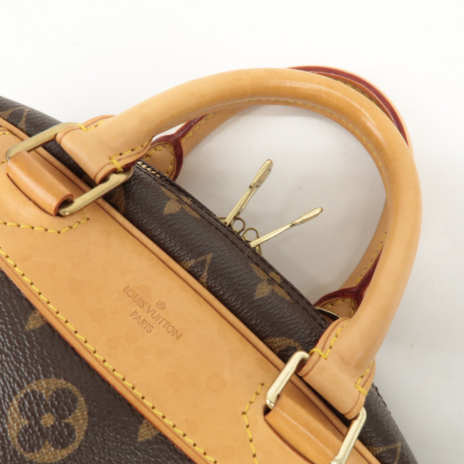 Louis Vuitton Monogram Trueville Hand Bag Brown M42228 Used