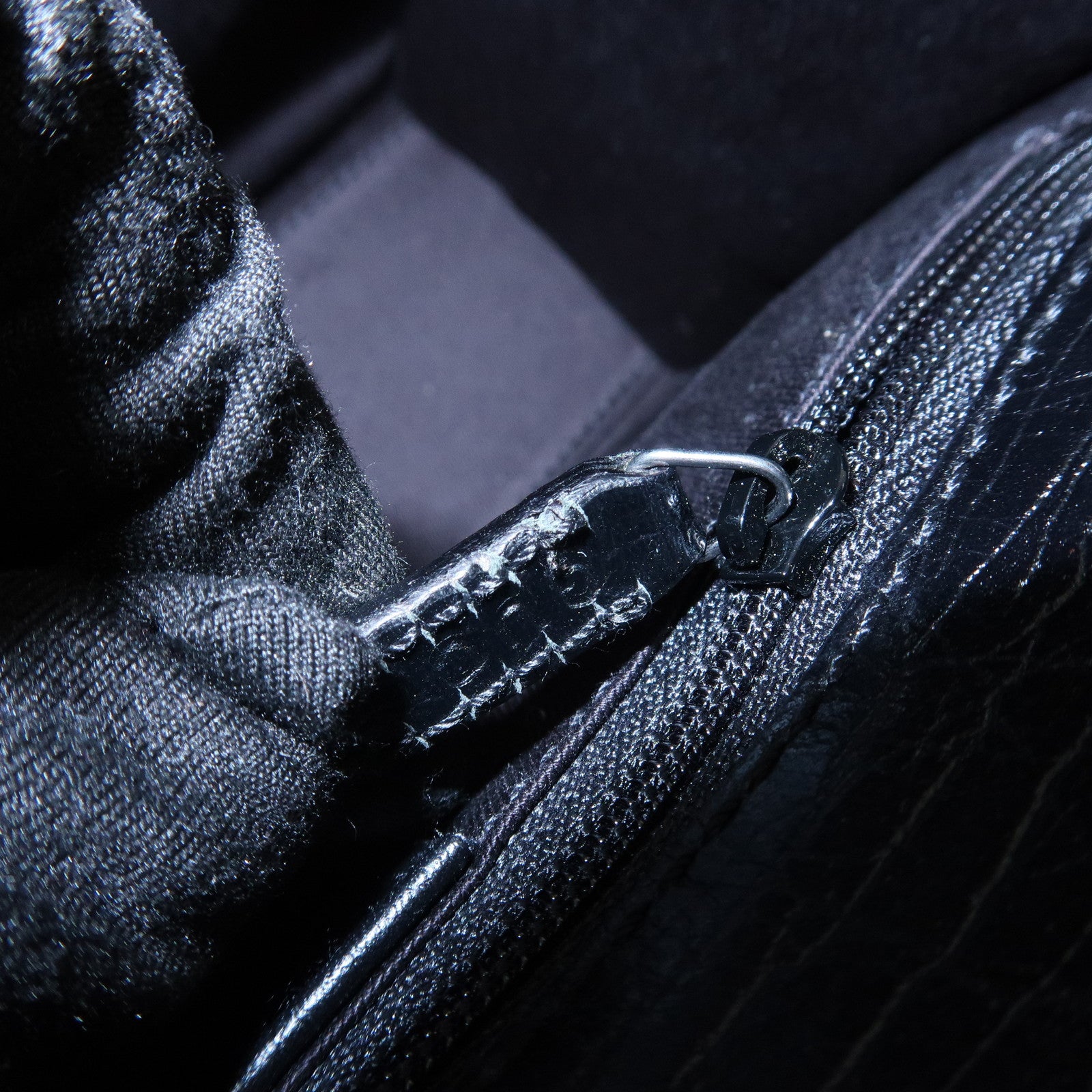 GUCCI Jackie GG Canvas Leather Shoulder Bag Hand Bag Black 01721 Used