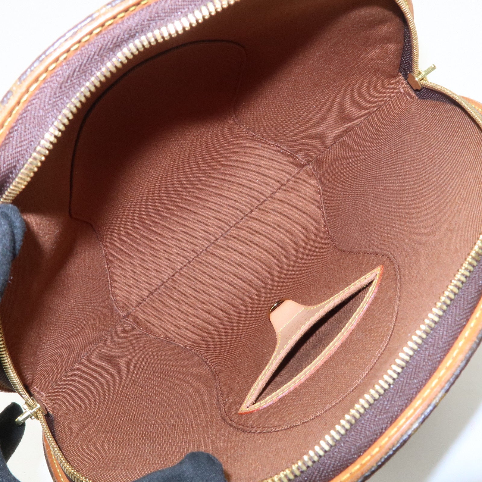 Louis Vuitton Monogram Ellipse PM Hand Bag Brown Gold HDW M51127