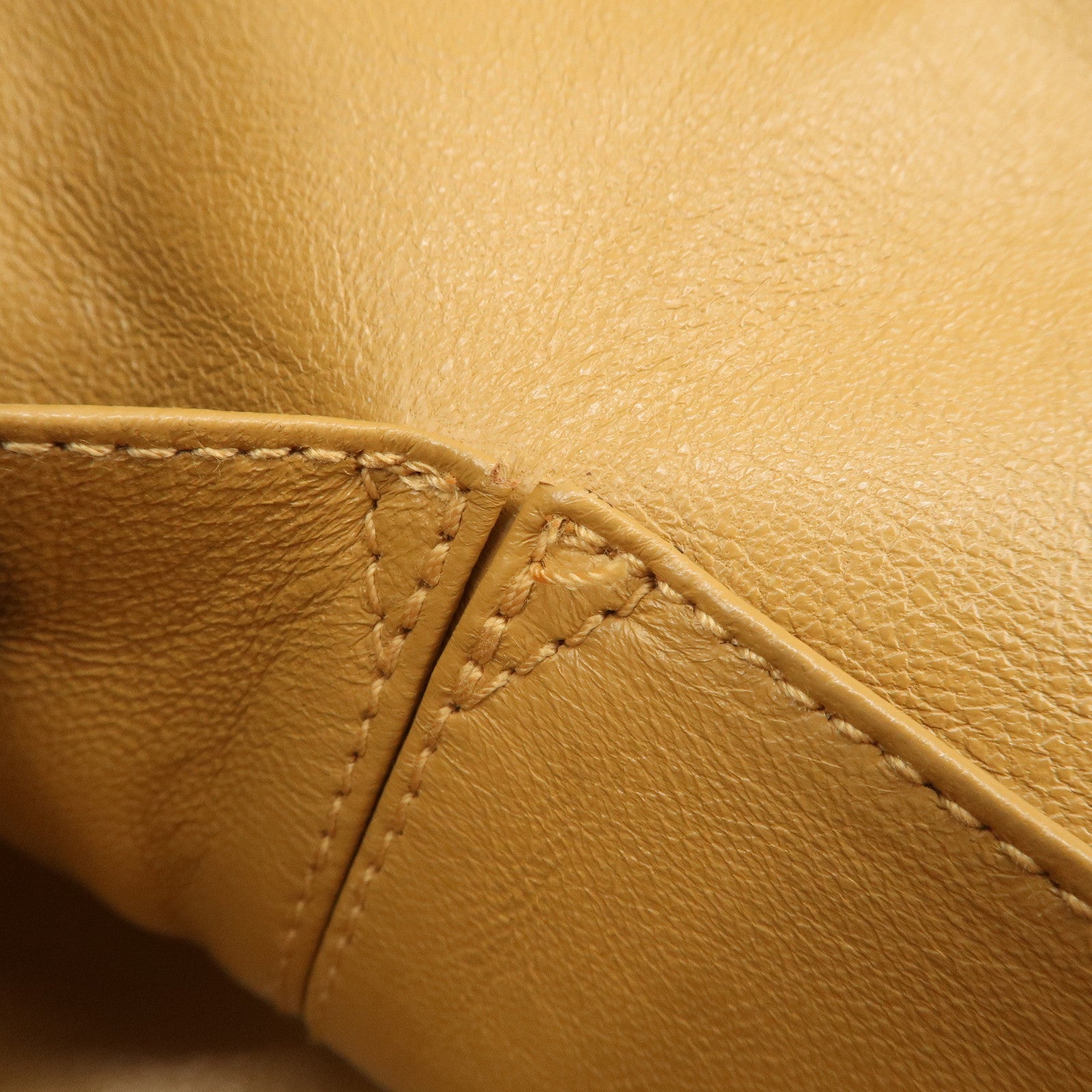 Christian Dior Logo Leather Shoulder Bag Hand Bag Brown