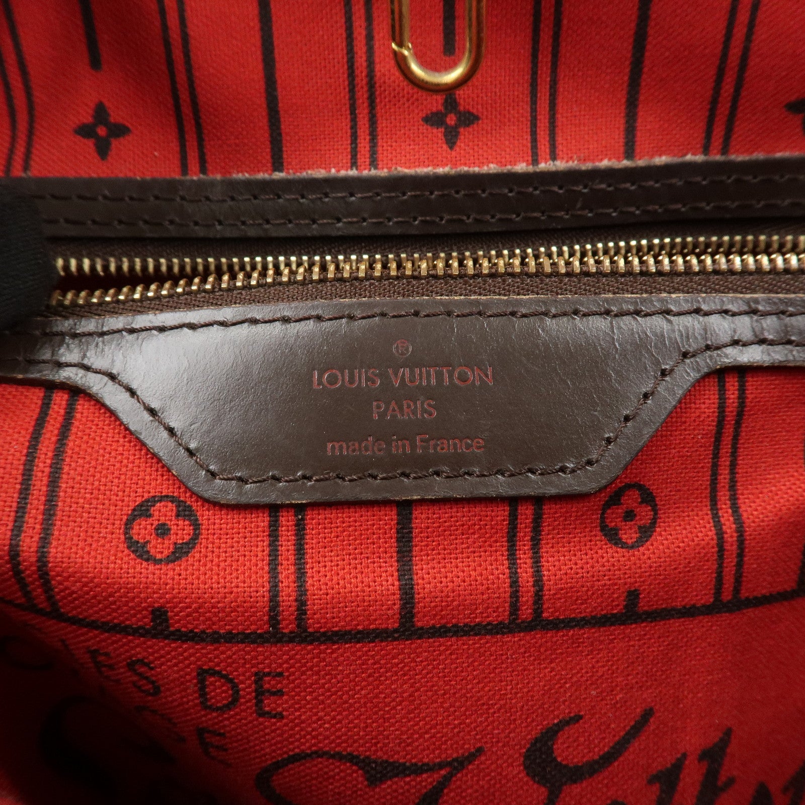 Louis Vuitton Damier Ebene Canvas Neverfull MM Tote Bag N51105