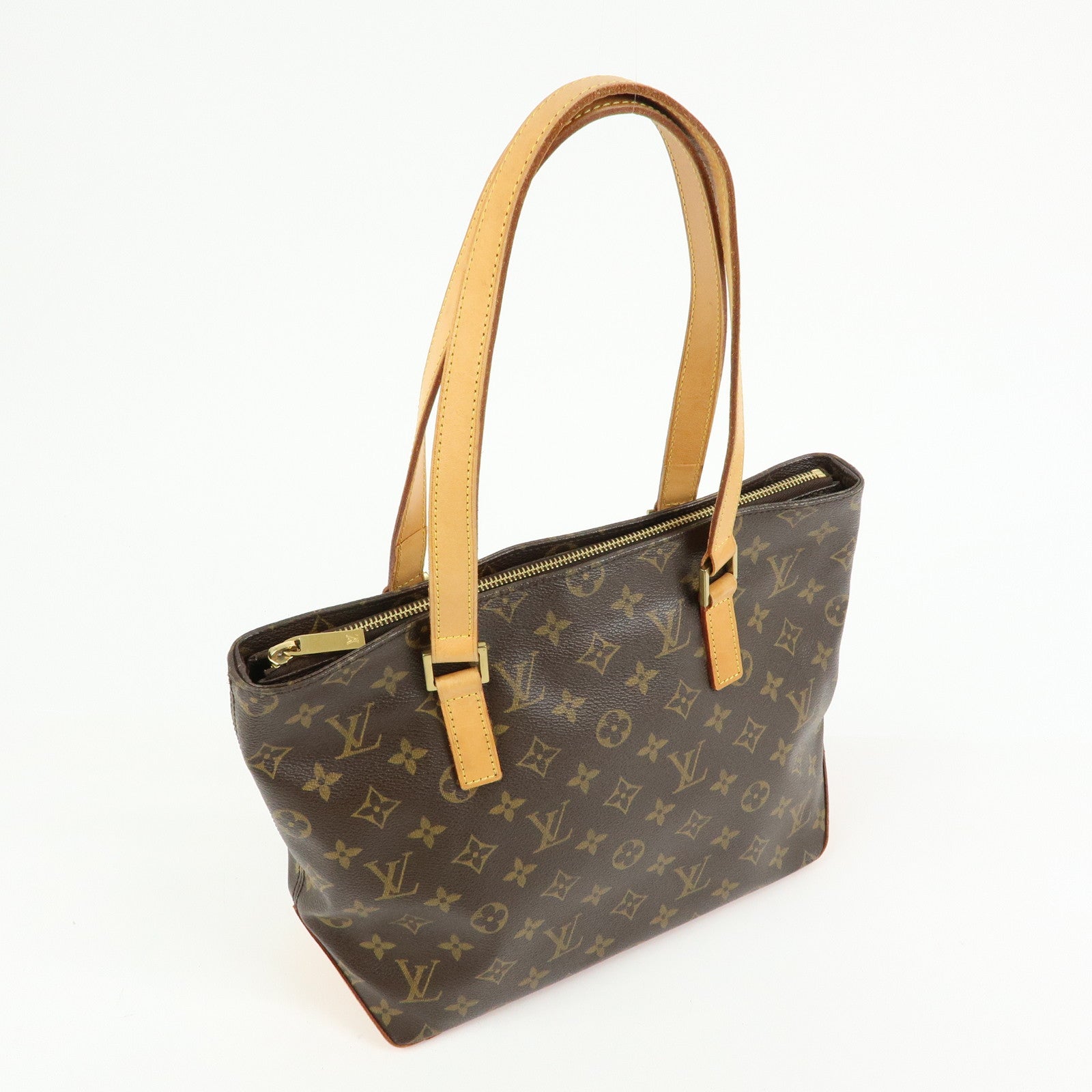 Louis Vuitton Monogram Cabas Piano Tote Bag Hand Bag Brown M51148