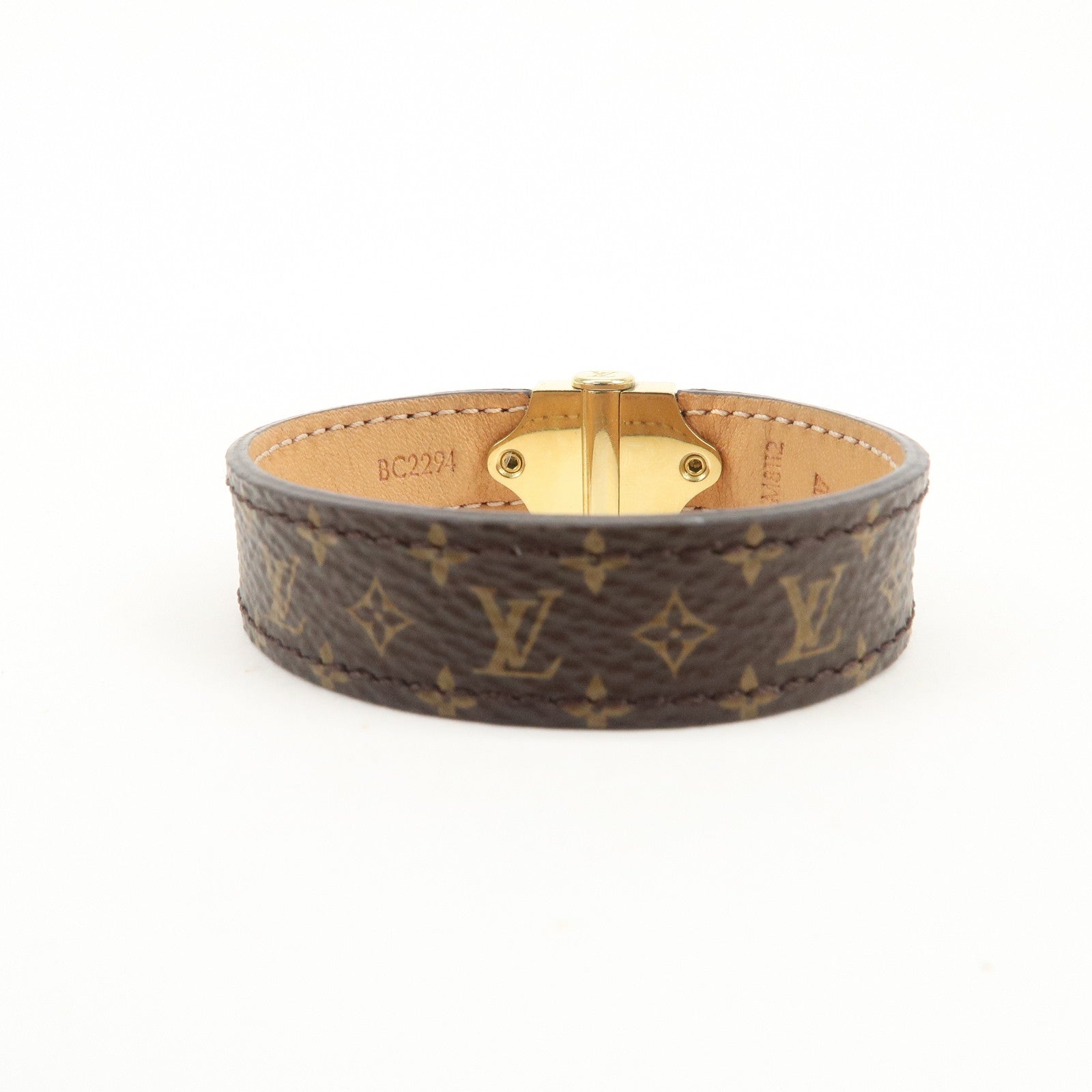 Louis Vuitton Monogram Bracelet Spirit Size 17 Brown M8112F