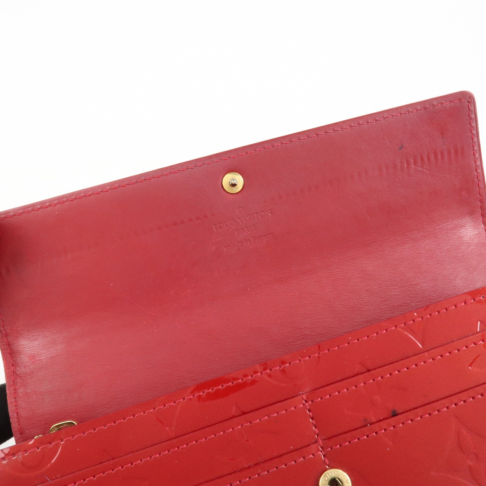 Louis Vuitton Monogram Vernis Leather Wallet Pomme d'Amour M93530 Used