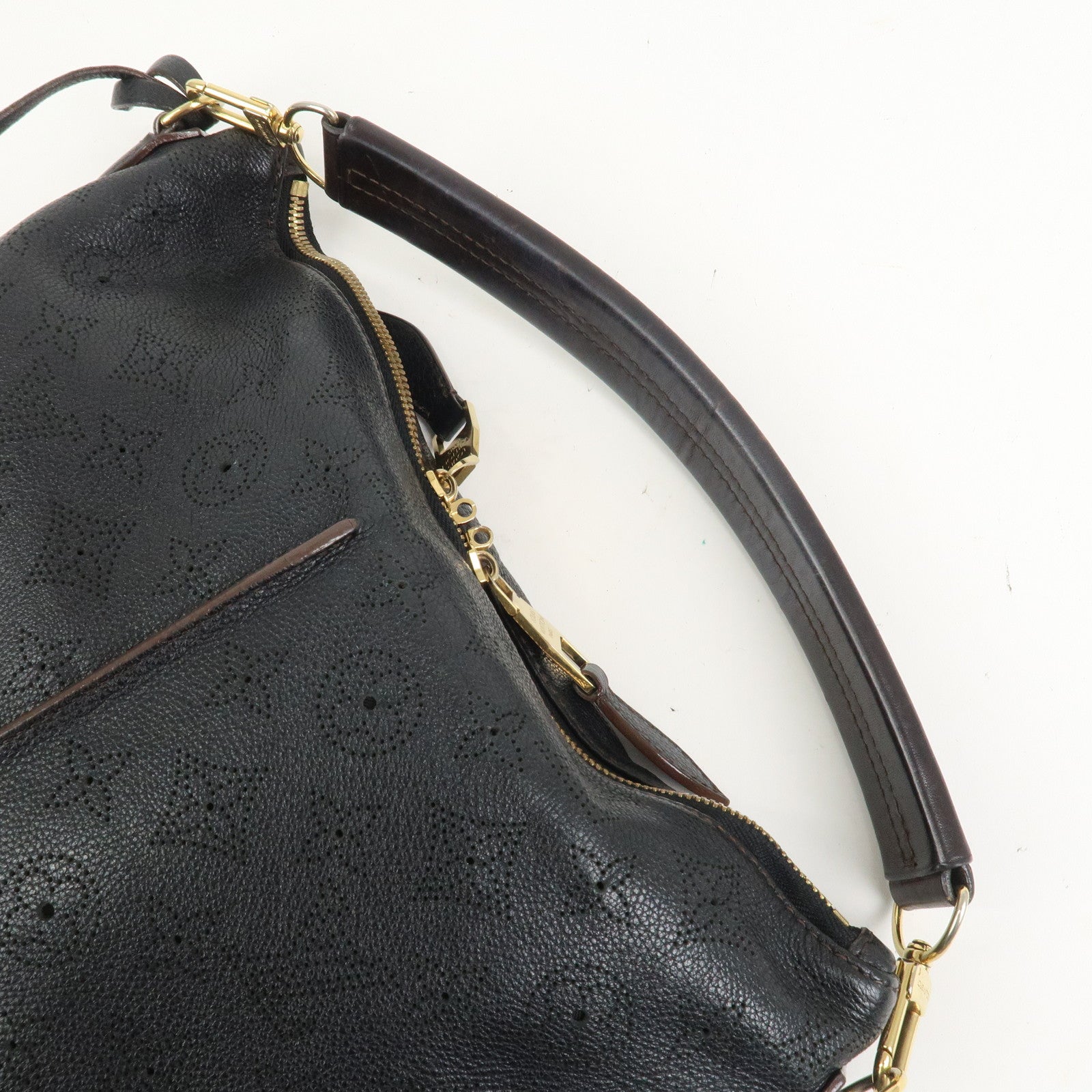 Louis Vuitton Monogram Mahina Selene MM 2Way Hand Bag Noir M93987