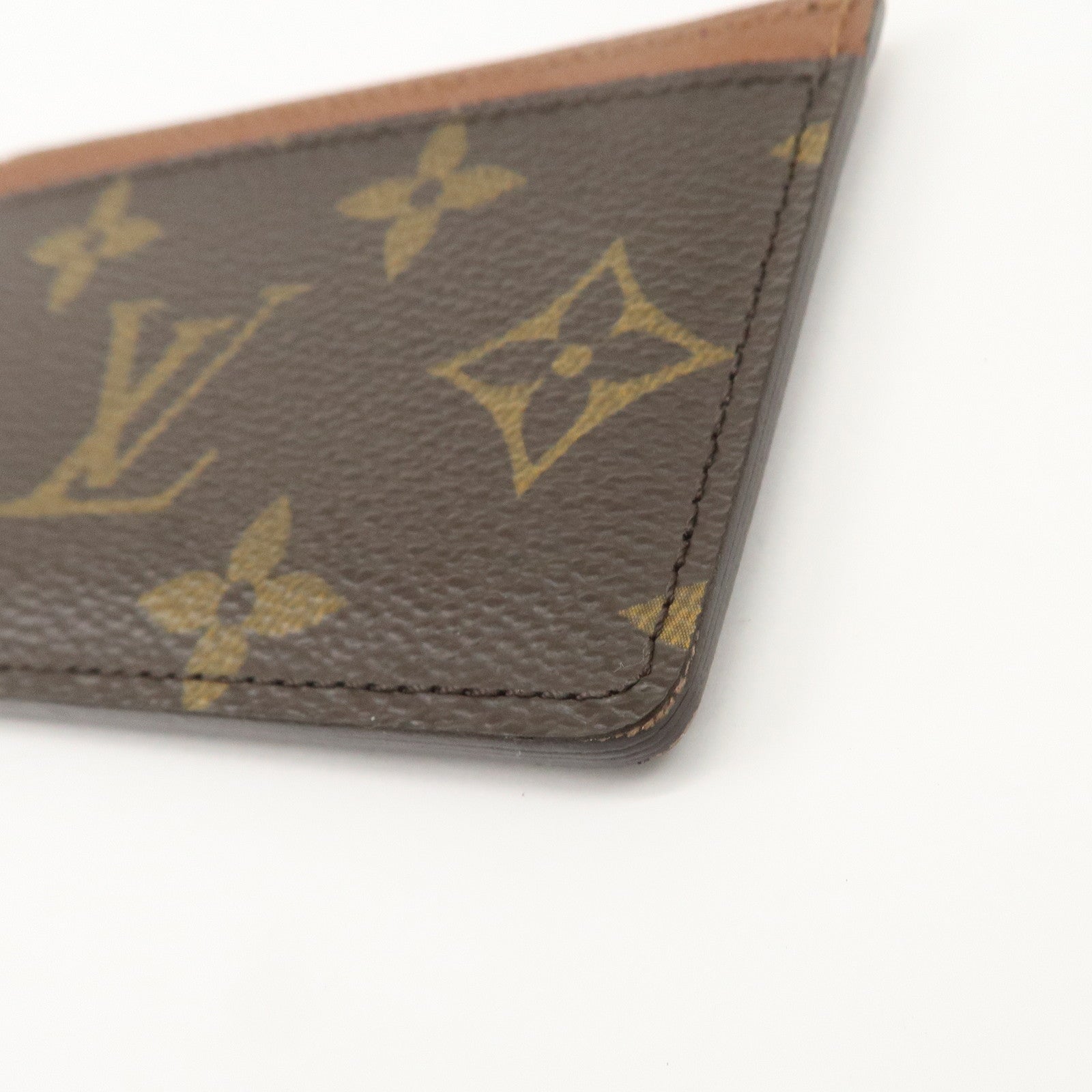 Louis Vuitton Monogram Canvas Porte Cartes Card Case M61733 Used