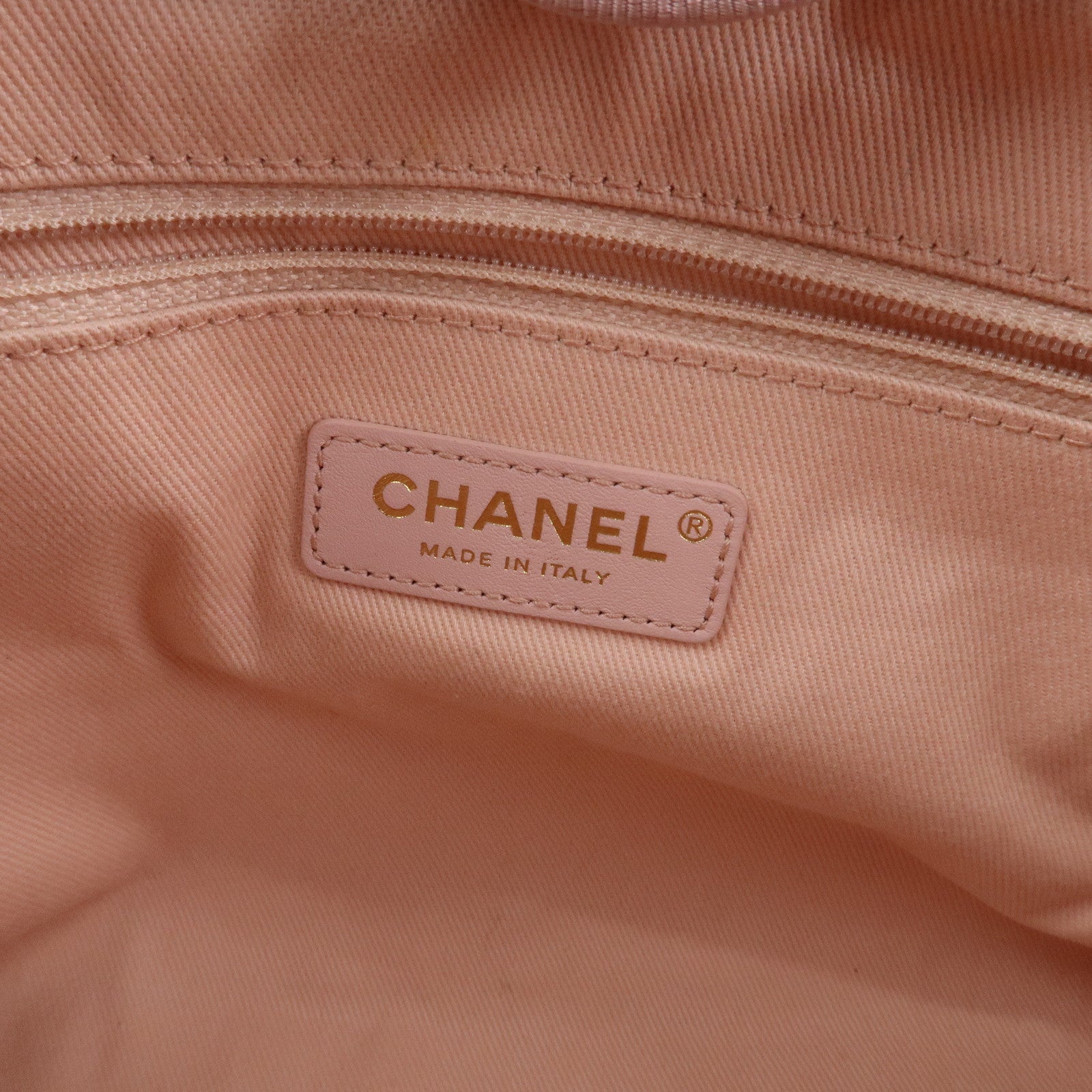 CHANEL Tweed Leather Deauville MM Shoulder Bag Tote Bag Pink