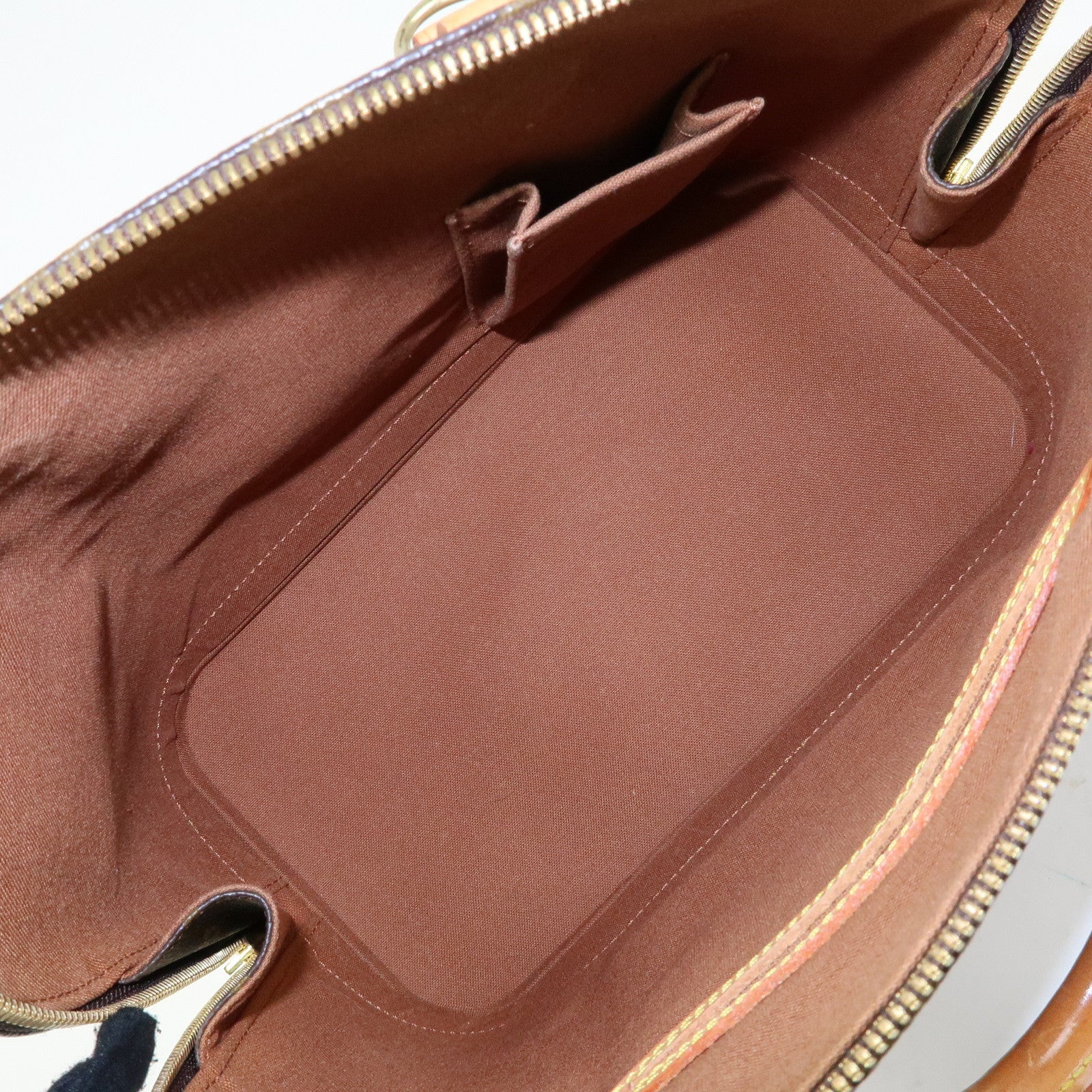 Louis Vuitton Monogram Canvas Leather Alma PM Hand Bag Brown M51130