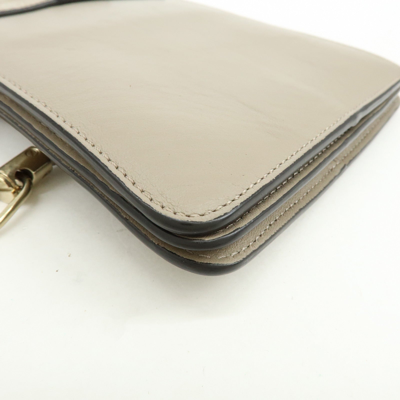 Chloe Faye Suede Leather Shoulder Bag Crossbody Bag Beige