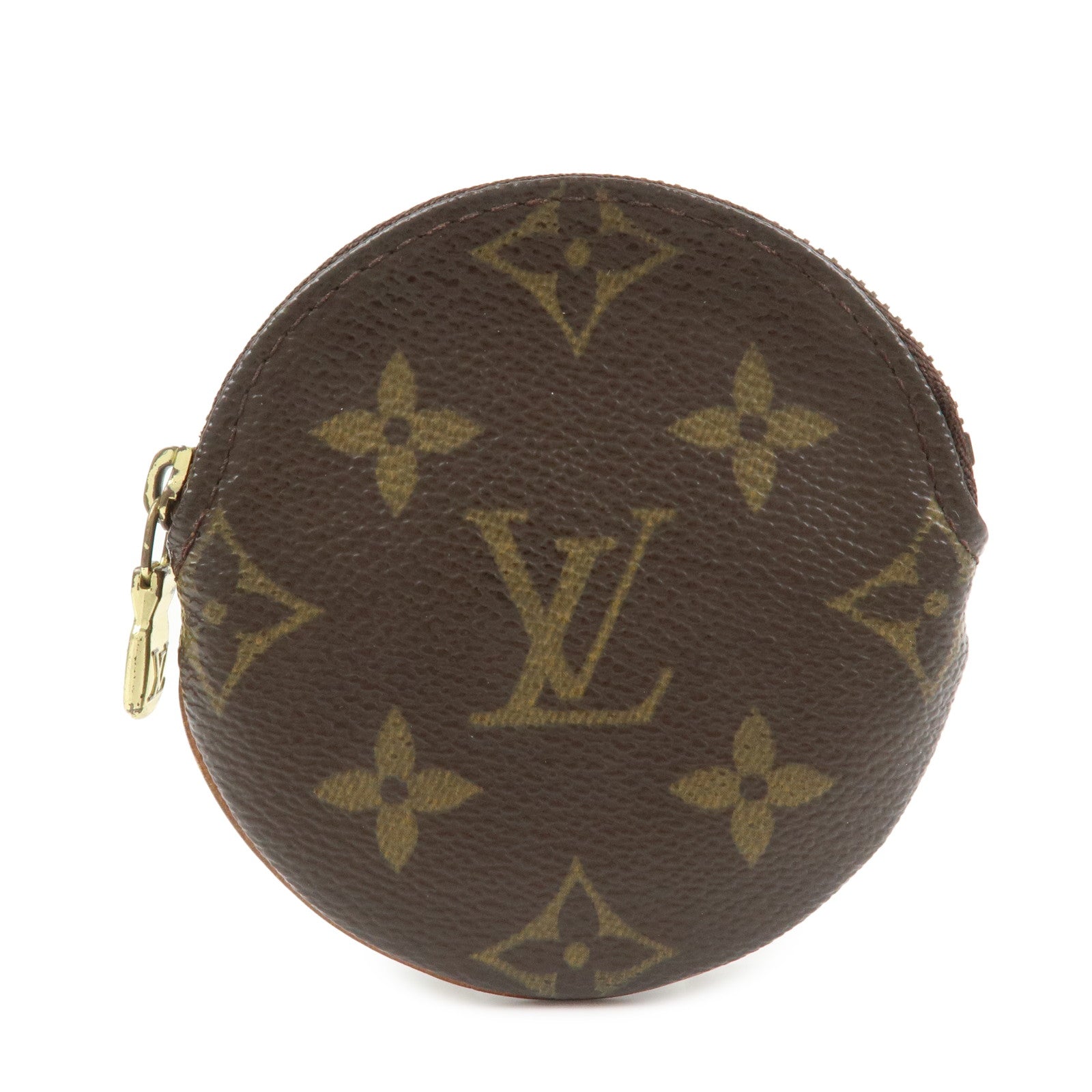 Louis Vuitton Monogram Porte Monnaie Rond Coin Case Brown M61926