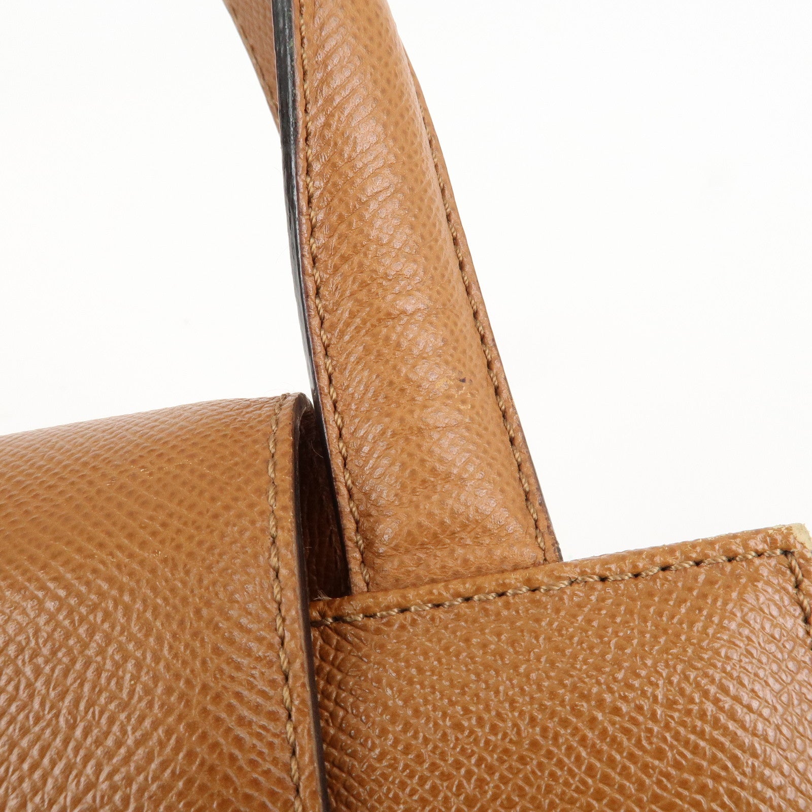 BVLGARI Bvlgari Bvlgari  Leather 2Way Bag Hand Bag Brown Gold Hardware Used