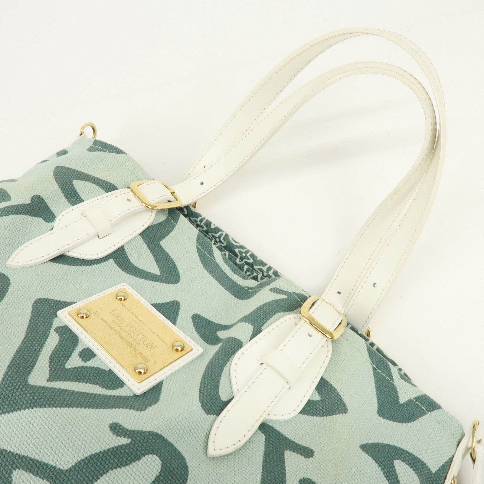 Louis Vuitton Cruise Line Tahitienne PM Canvas Tote Bag Mint M95678