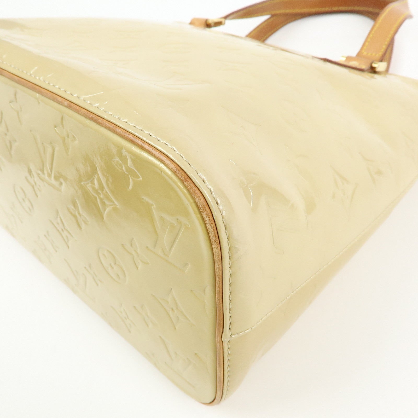 Louis Vuitton Monogram Vernis Houston Tote Hand Bag Beige M91004