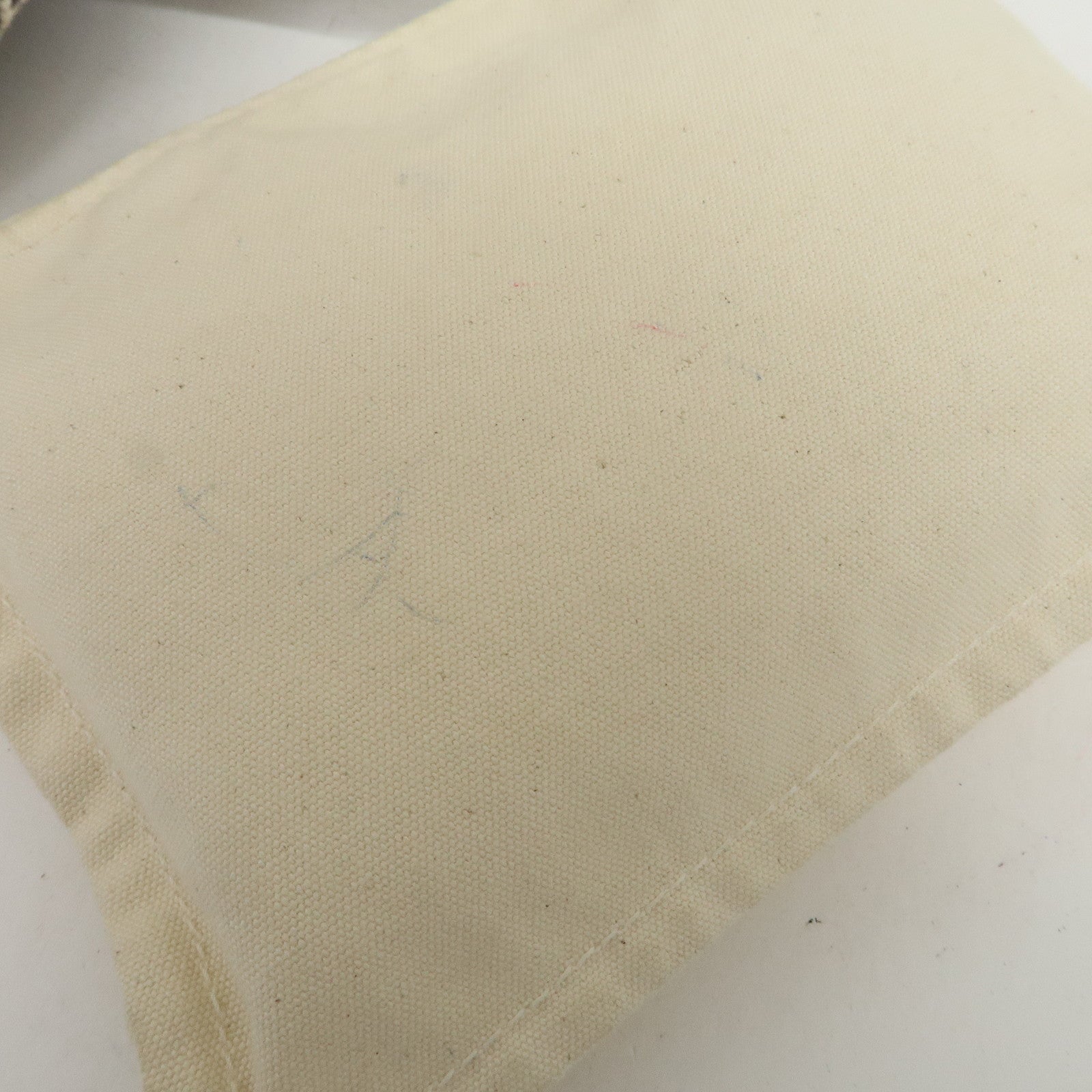 HERMES Cannes PM Canvas Tote Bag Hand Bag Beige