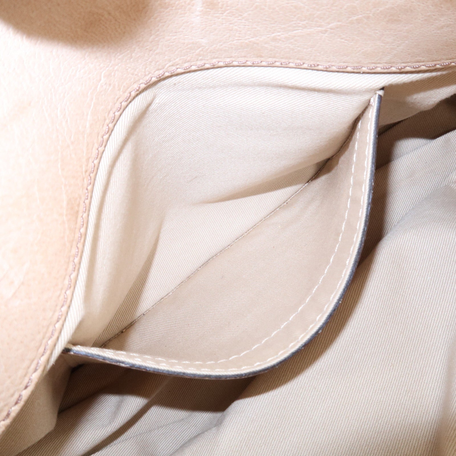 Chloe Heloise Shoulder Bag Hand Bag Beige Gold Hardware Used