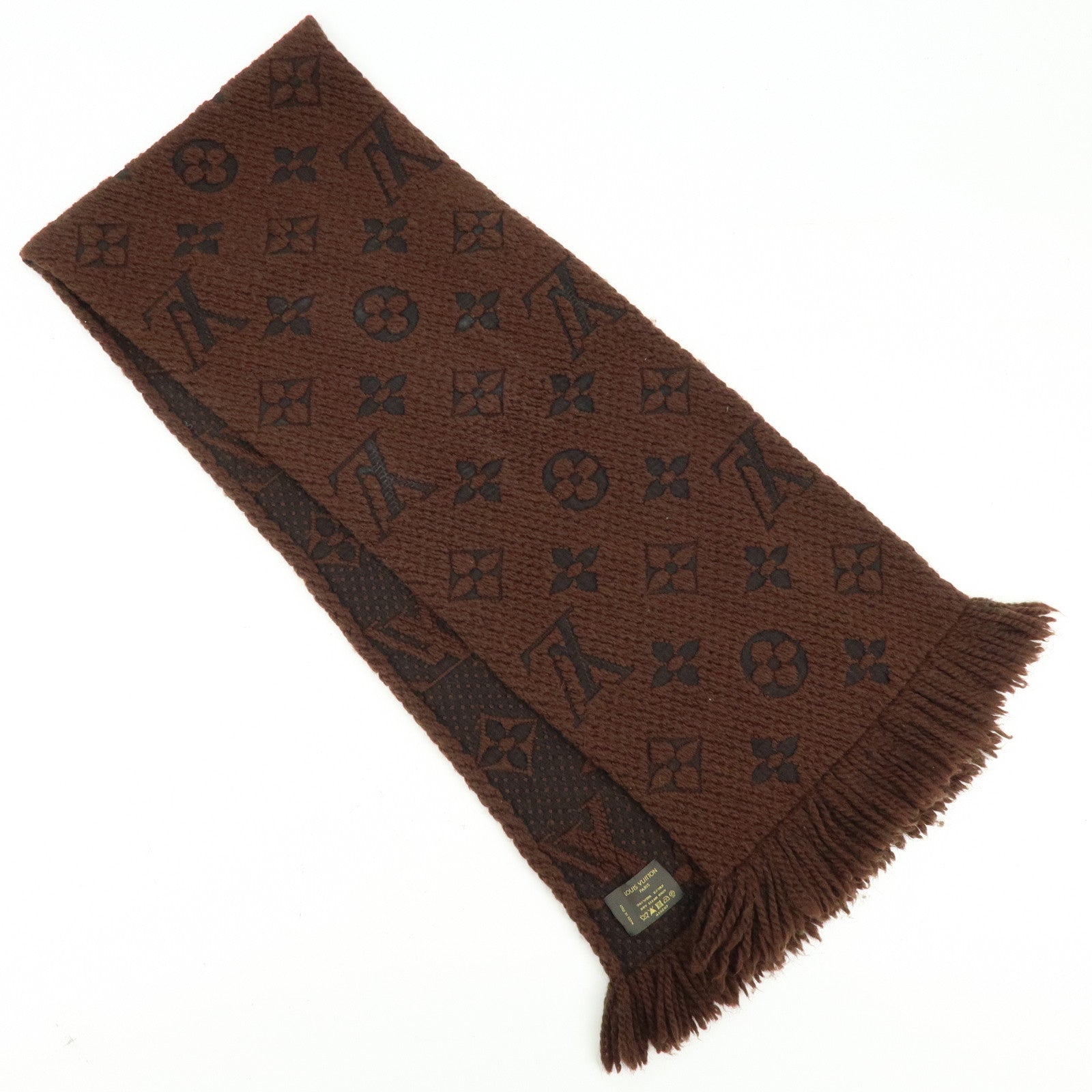 Louis Vuitton Écharpe Logomania Wool Silk Scarf Marron M72241