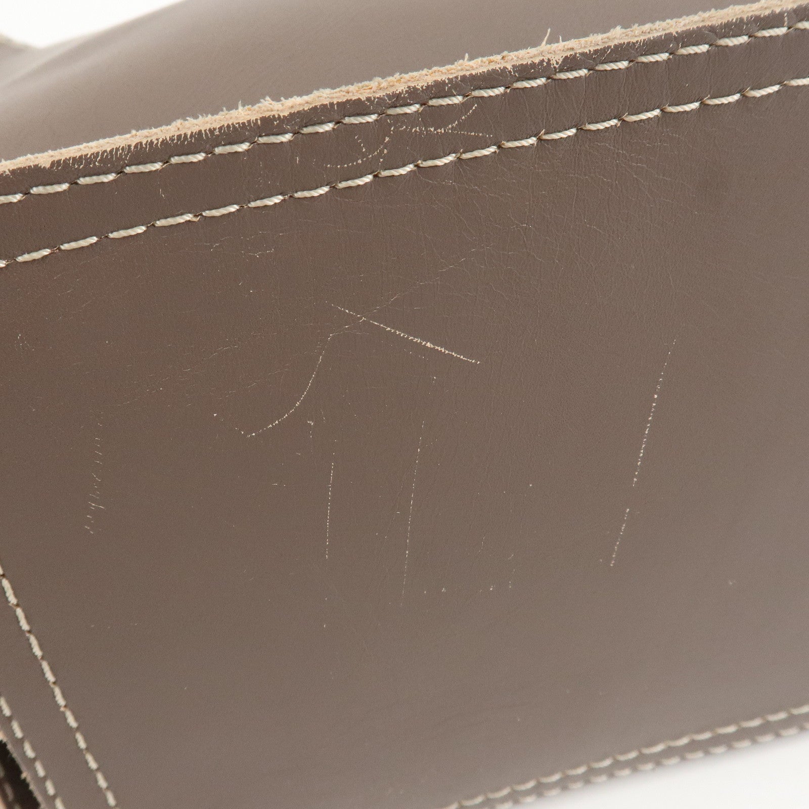 LOEWE Anagram Leather Shopper Tote Bag Shoulder Bag Brown