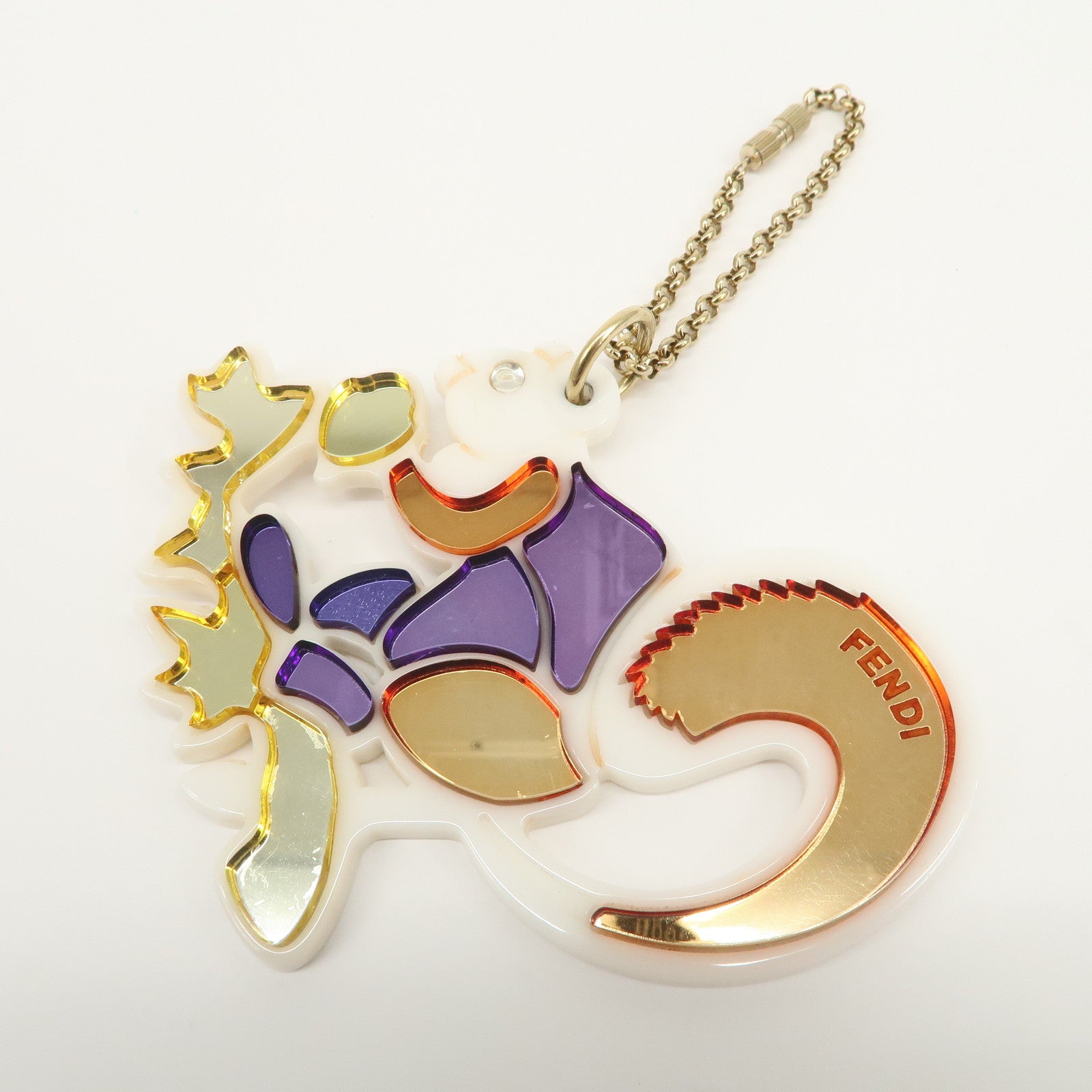 FENDI Plastic Squirrel Bag Charm Key Charm Key Chain Multicolor