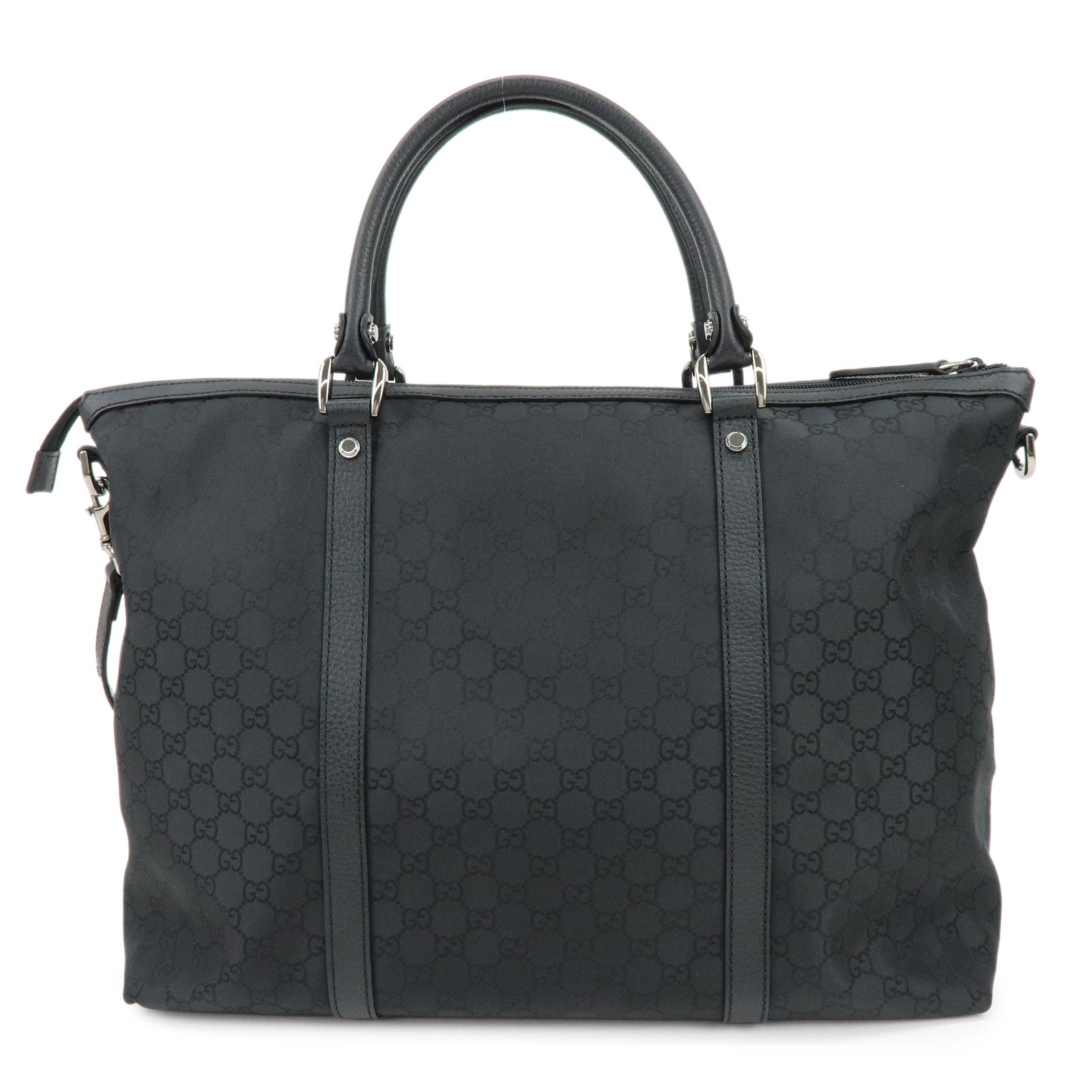 GUCCI Interlocking G Nylon Leather 2Way Hand Shoulder Bag 339550