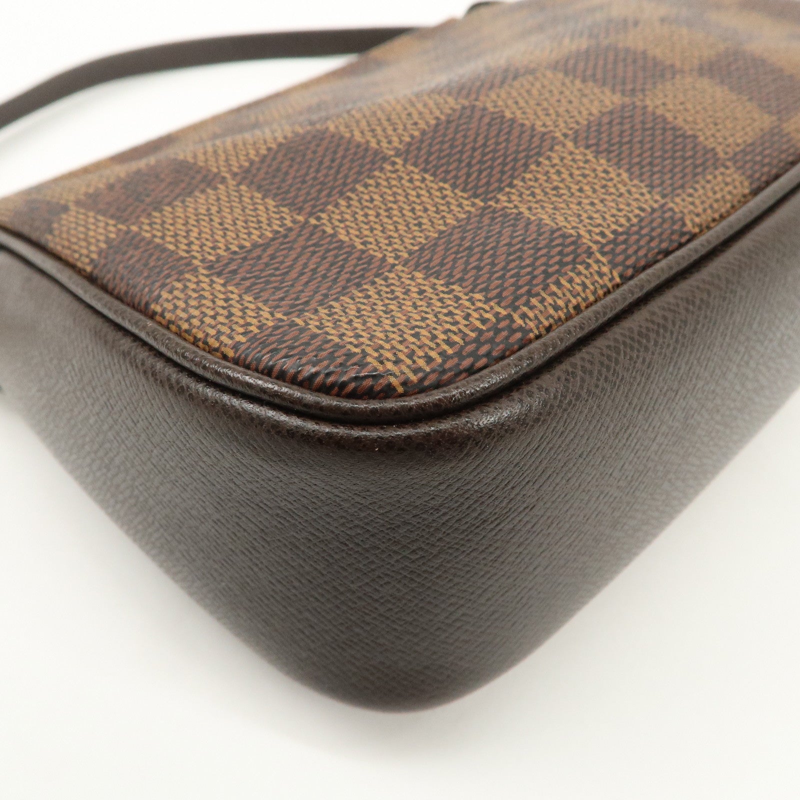 Louis Vuitton Damier Trousse Makeup Accessory Pouch Brown N51982 Used