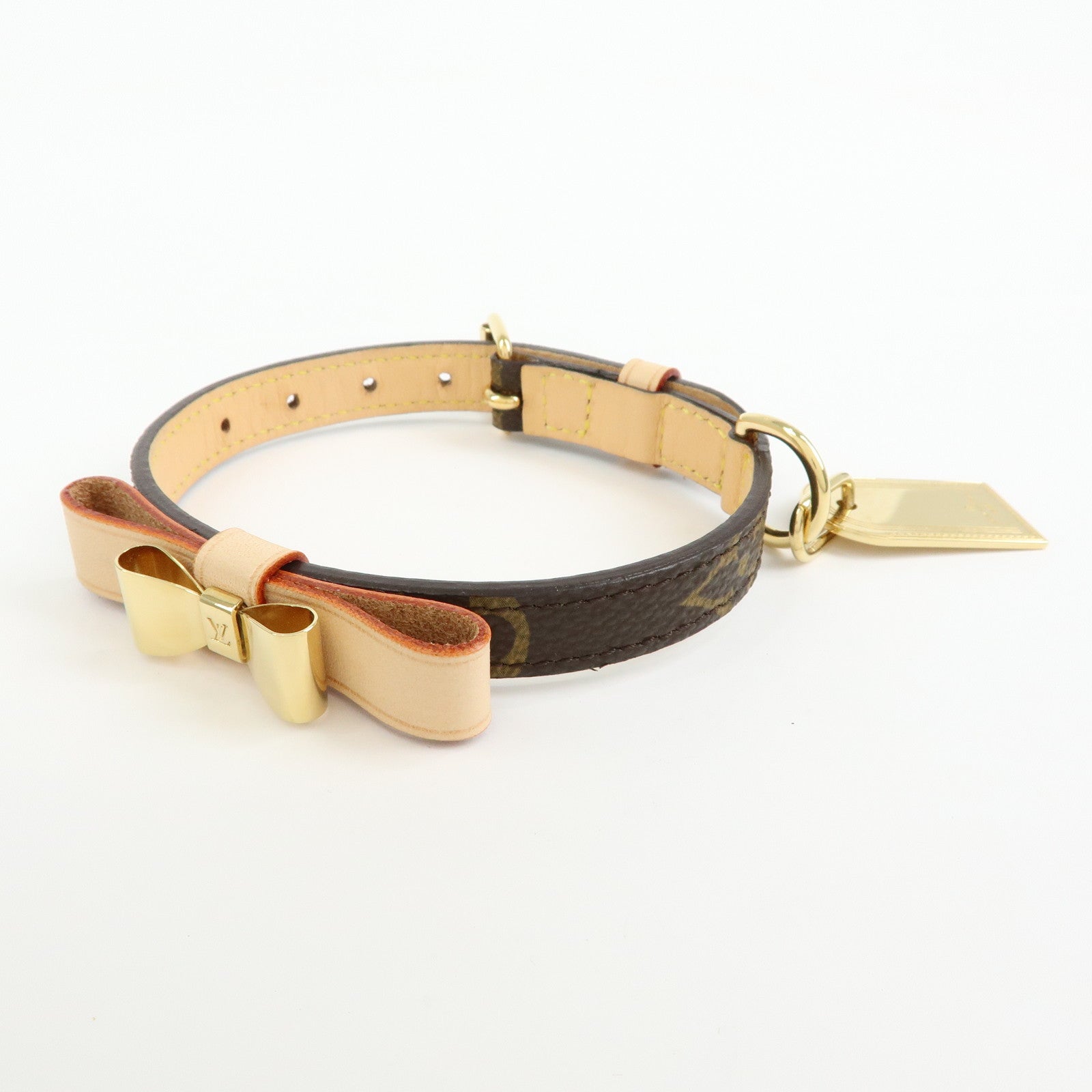 LOUIS VUITTON Monogram Canvas Collier Baxter Dog Collar M58073