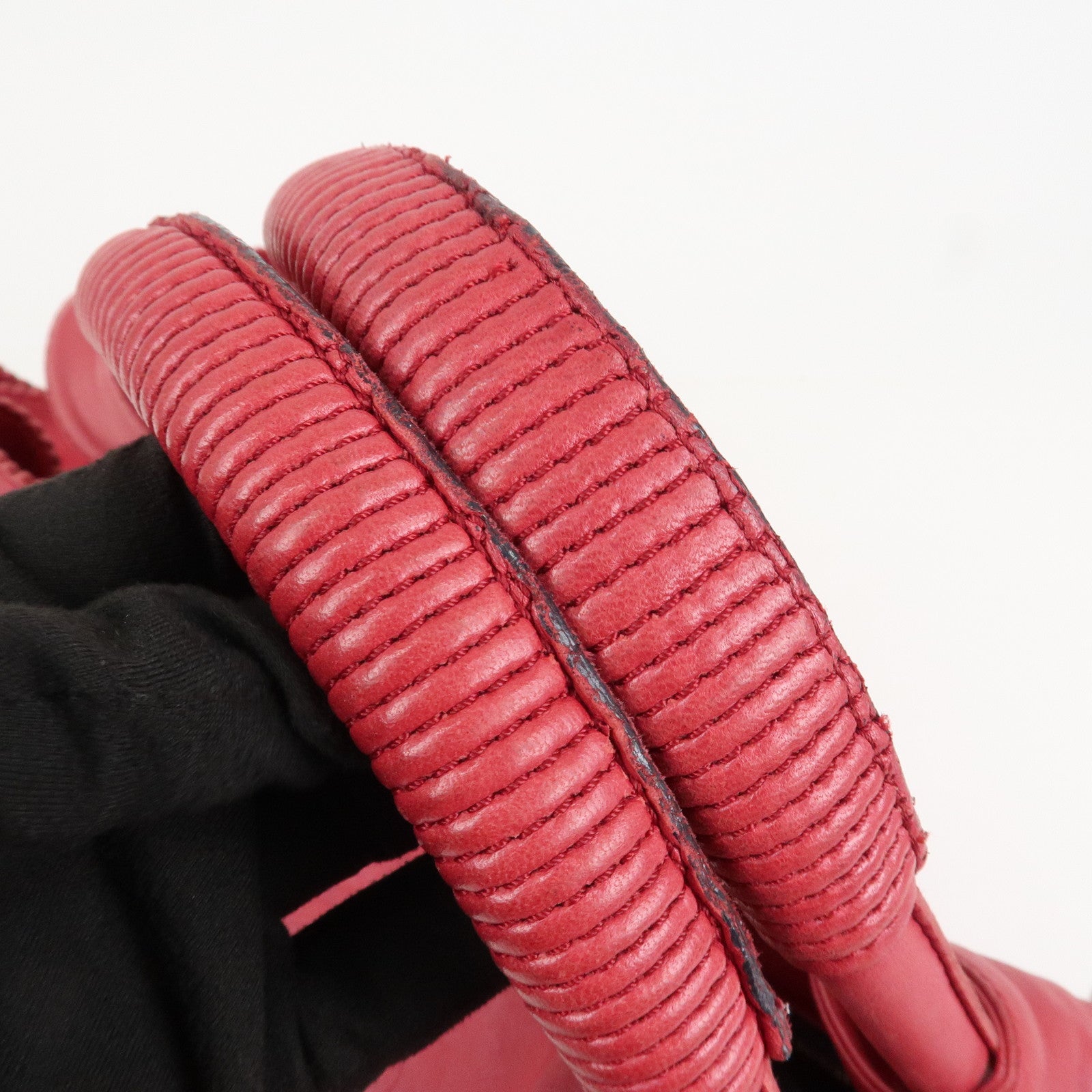 LOEWE Anagram Nappa Leather Nappa Aire Hand Bag Shoulder Bag Red