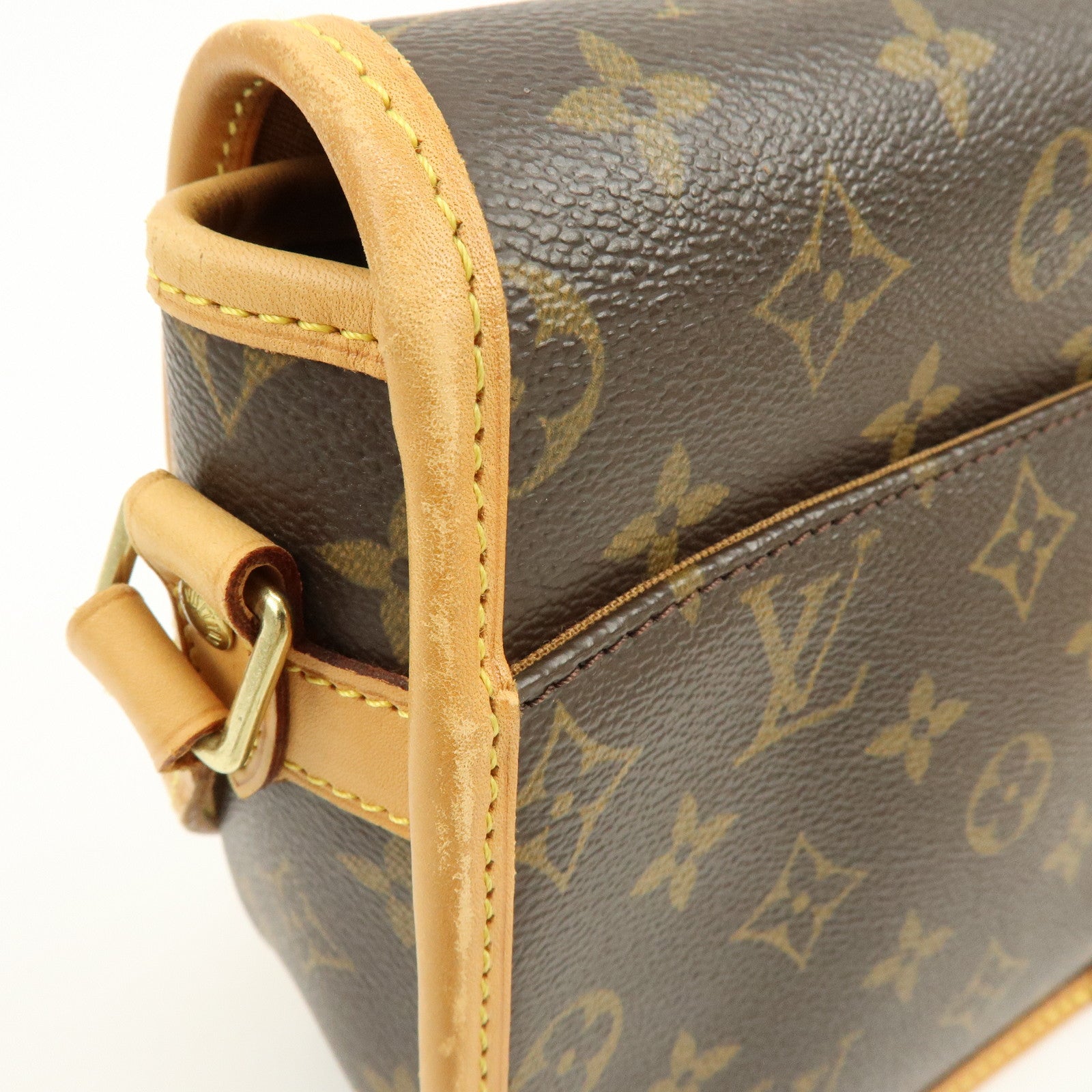 Louis Vuitton Monogram Sologne Canvas Shoulder Bag Brown M42250