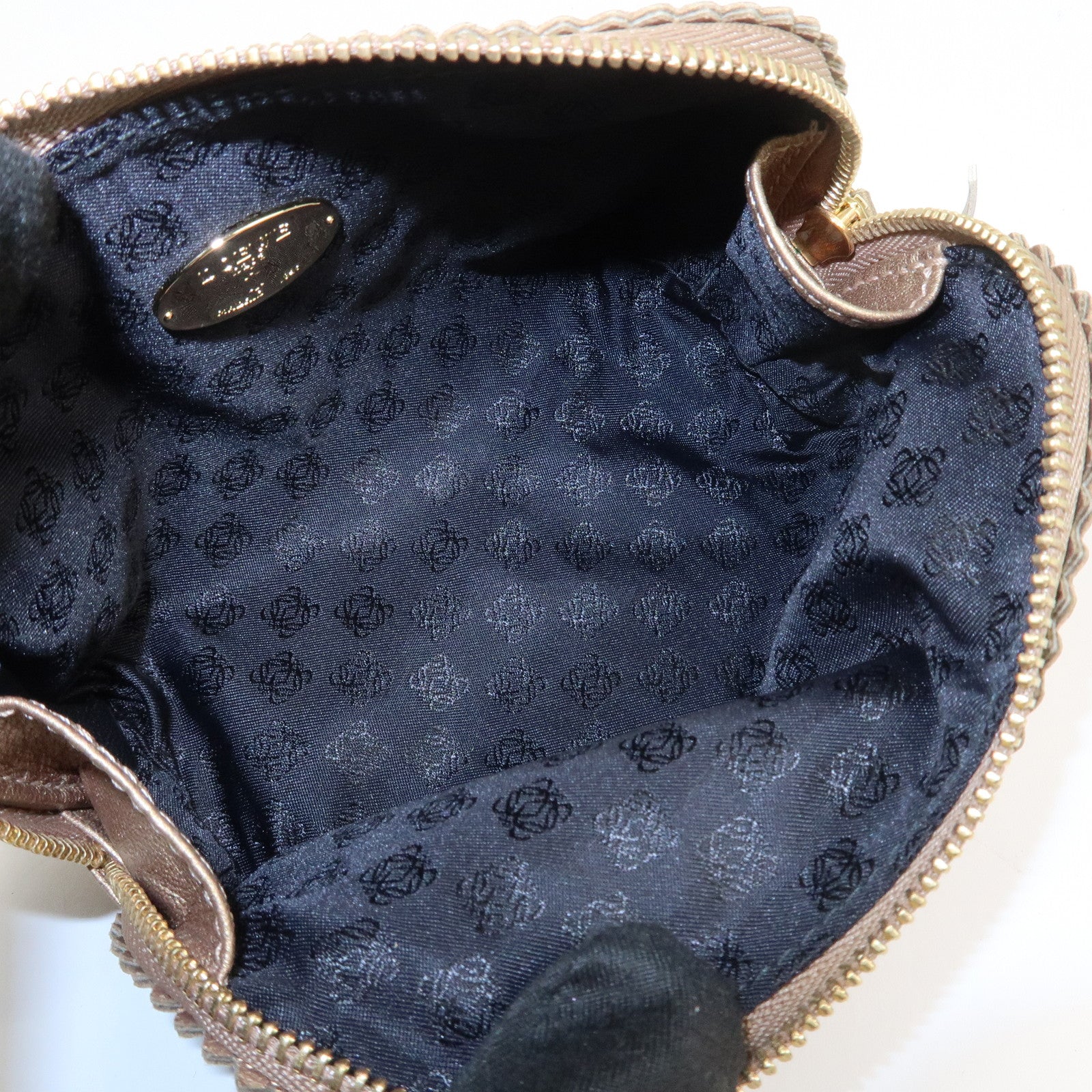 LOEWE Anagram Leather Tassel Pouch Cosmetic Pouch Gold