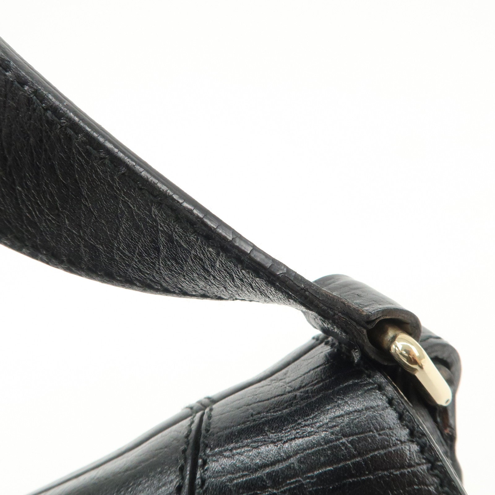 GUCCI Horsebit Sherry GG Canvas Leather Shoulder Bag 131094