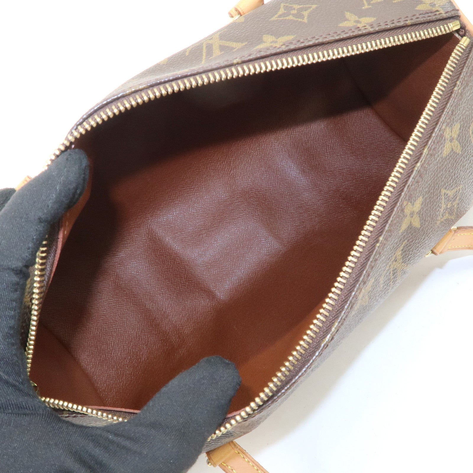 Louis Vuitton Monogram Papillon 30 Hand Bag New Style Brown M51385