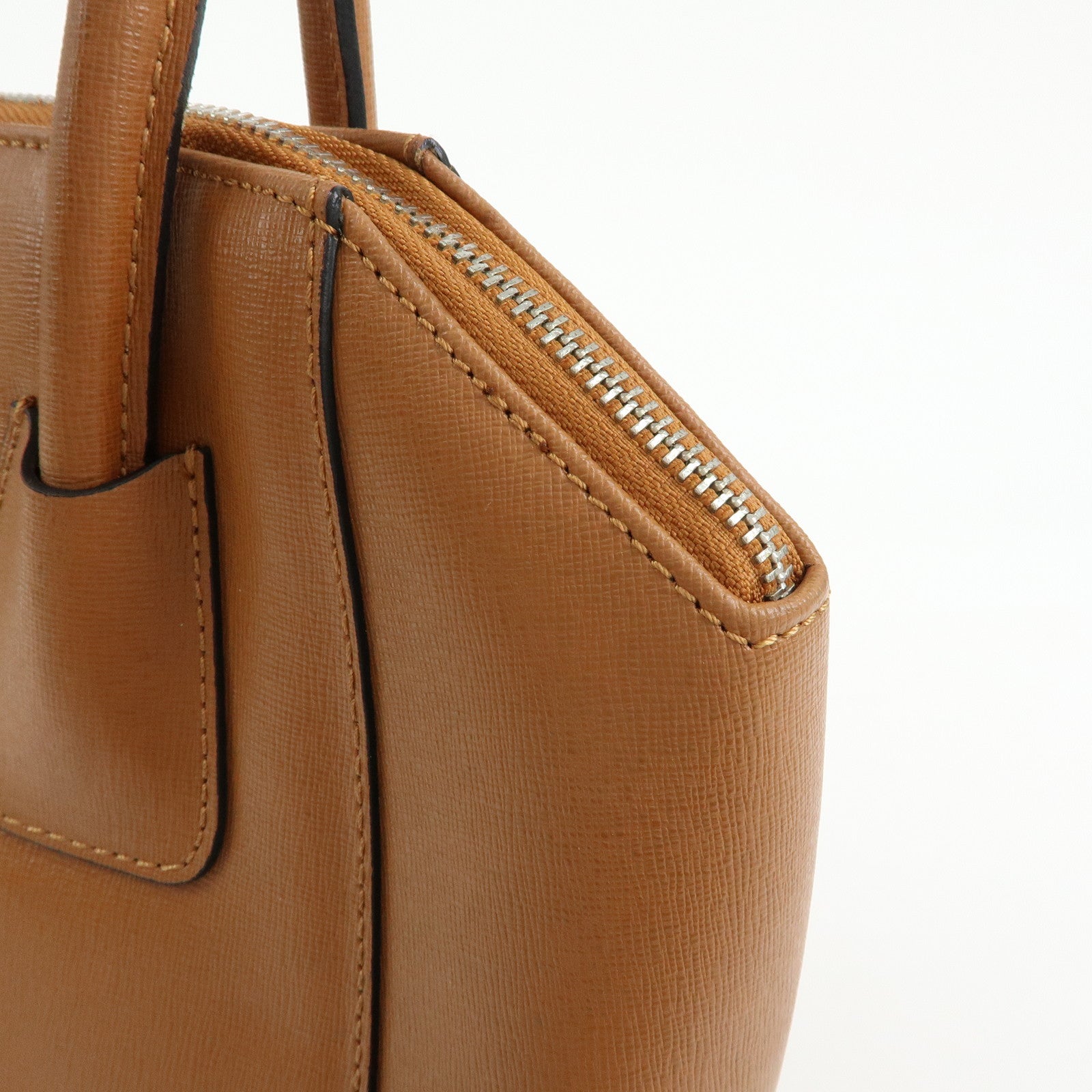 VALENTINO Leather 2Way Bag Hand Bag Shoulder Bag Brown