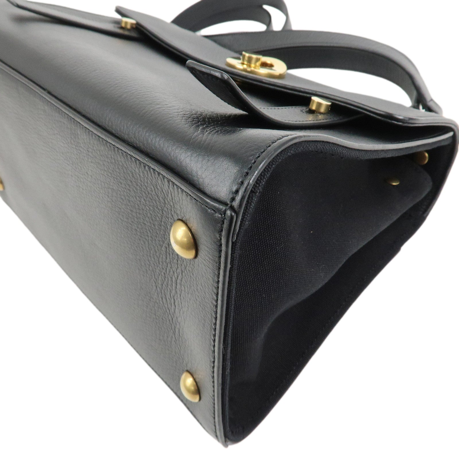 SAINT LAURENT PARIS Leather Muse Toe 2Way Bag Hand Bag 368229