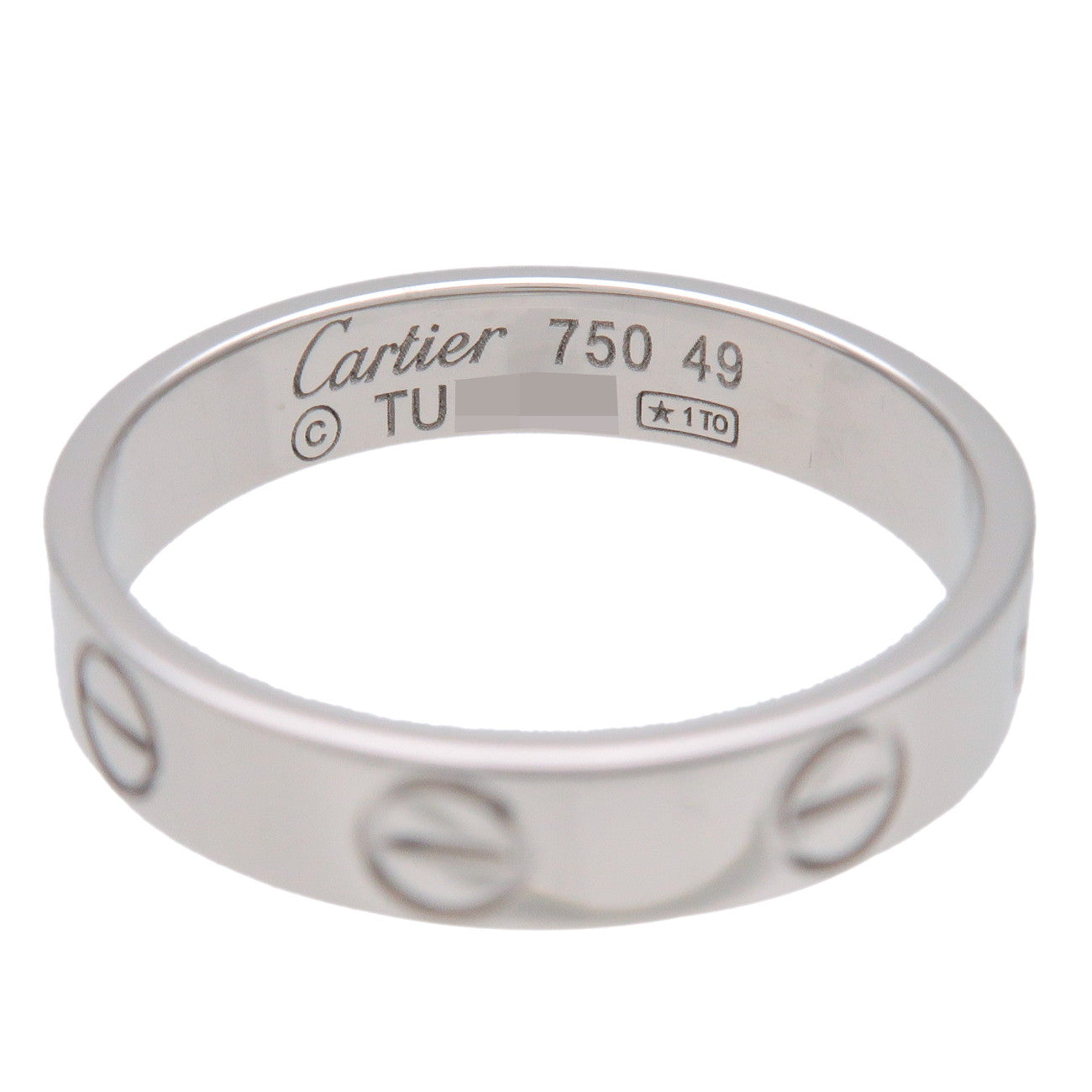 Cartier Mini Love Ring K18 750WG White Gold #49 US5 EU49 HK10.5