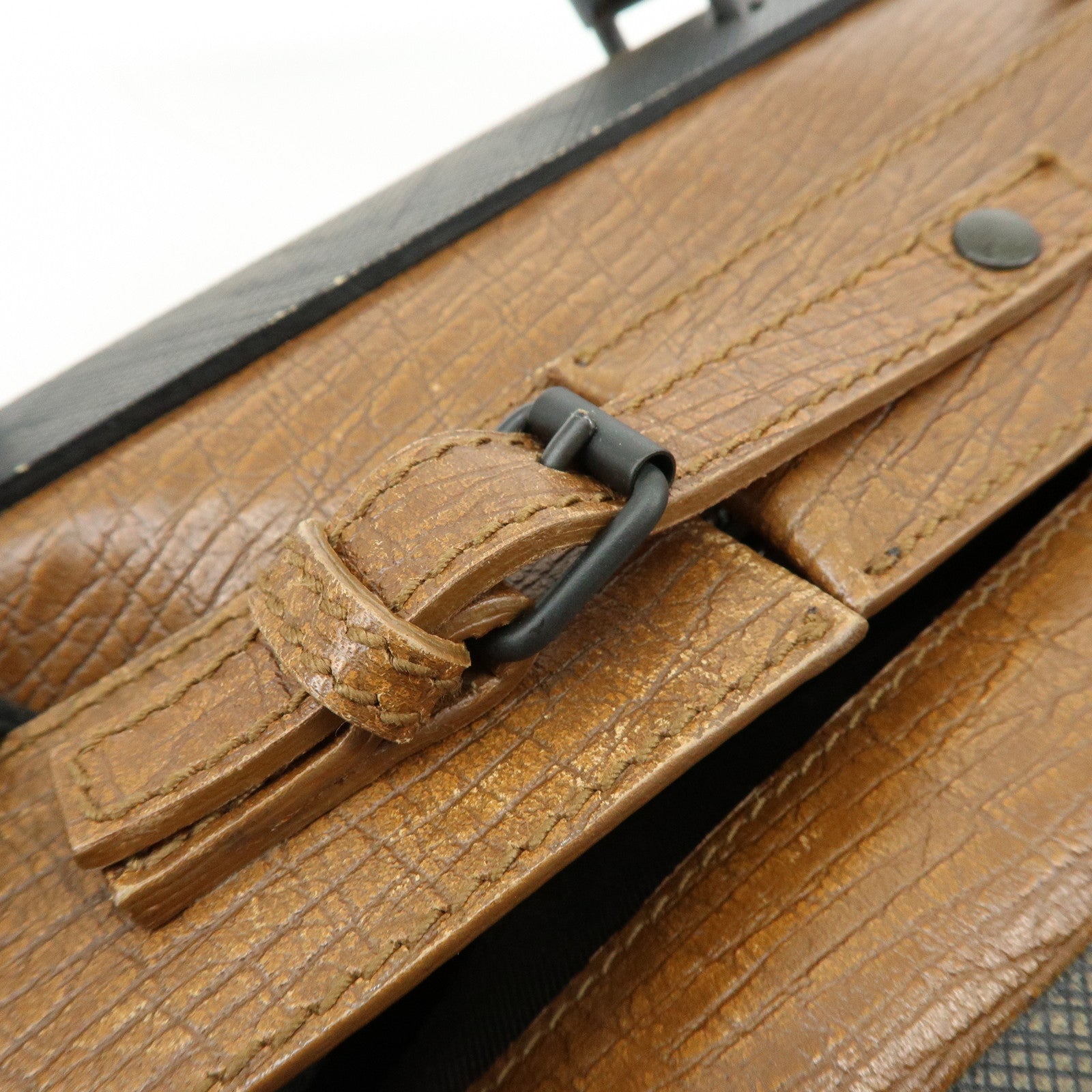 GUCCI GG Monogram Canvas Wood Handle Hand Bag Brown 112683