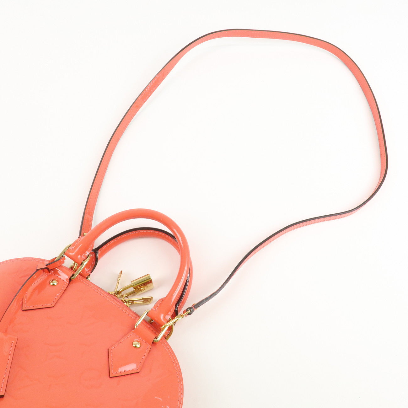 Louis Vuitton Monogram Vernis Alma BB 2Way Bag Rose Rich M90259 Used