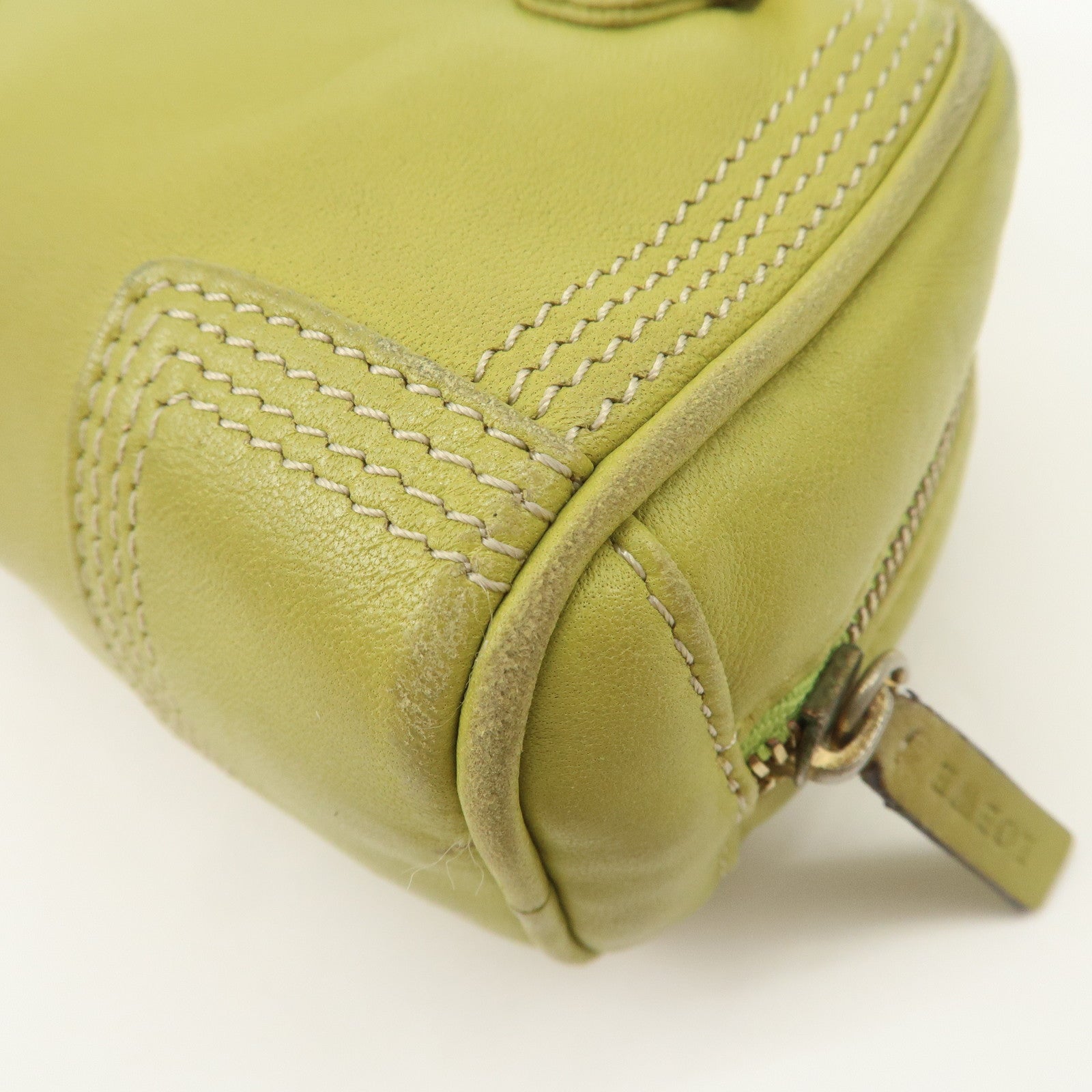 LOEWE Anagram Leather Micro Amazona 2Way Shoulder Bag Green Used
