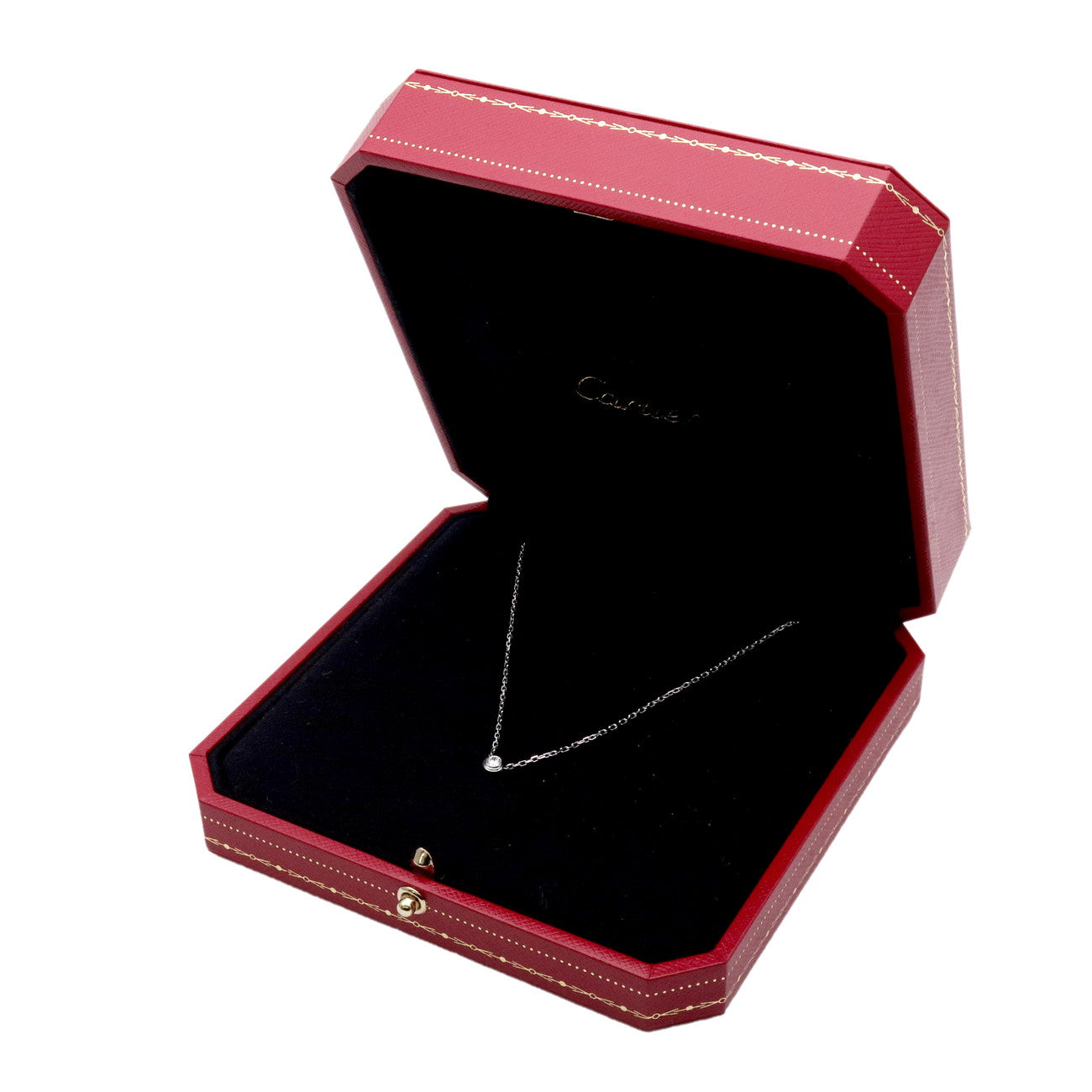 Cartier Diamants Legers Necklace SM Diamond D'amour 0.09ct K18WG