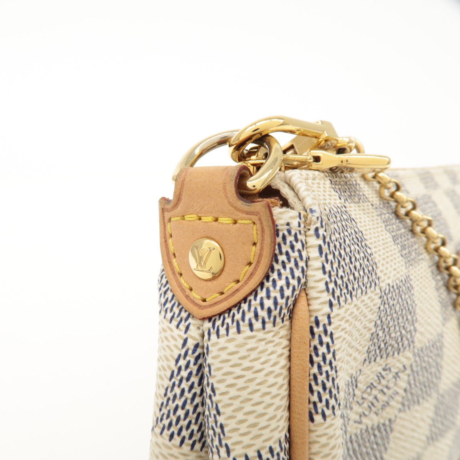 Louis Vuitton Damier Azur Eva 2Way Bag Pouch Shoulder Bag N55214 Used