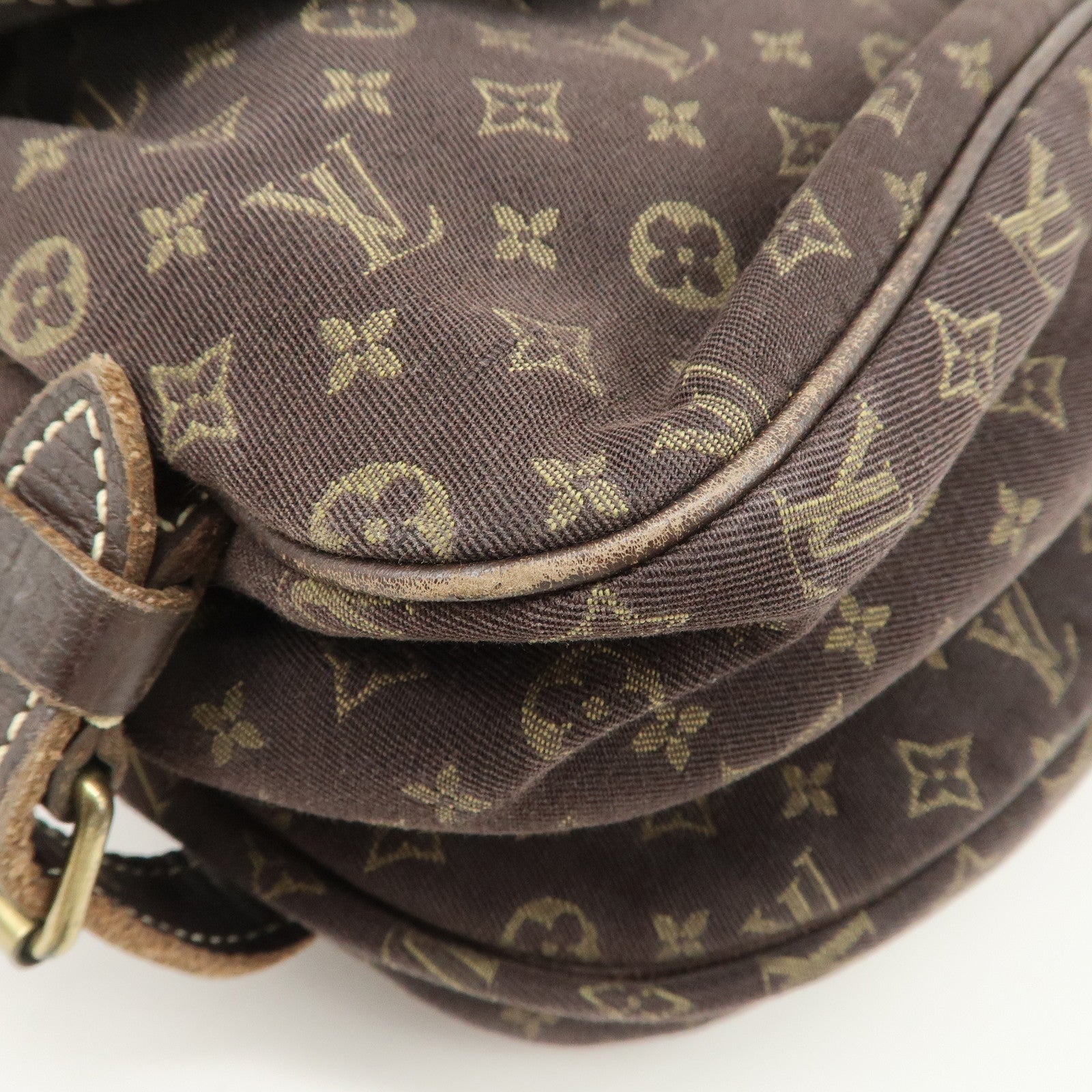 Louis Vuitton Monogram Mini Lin Saumur 30 Shoulder Bag Brown M95227