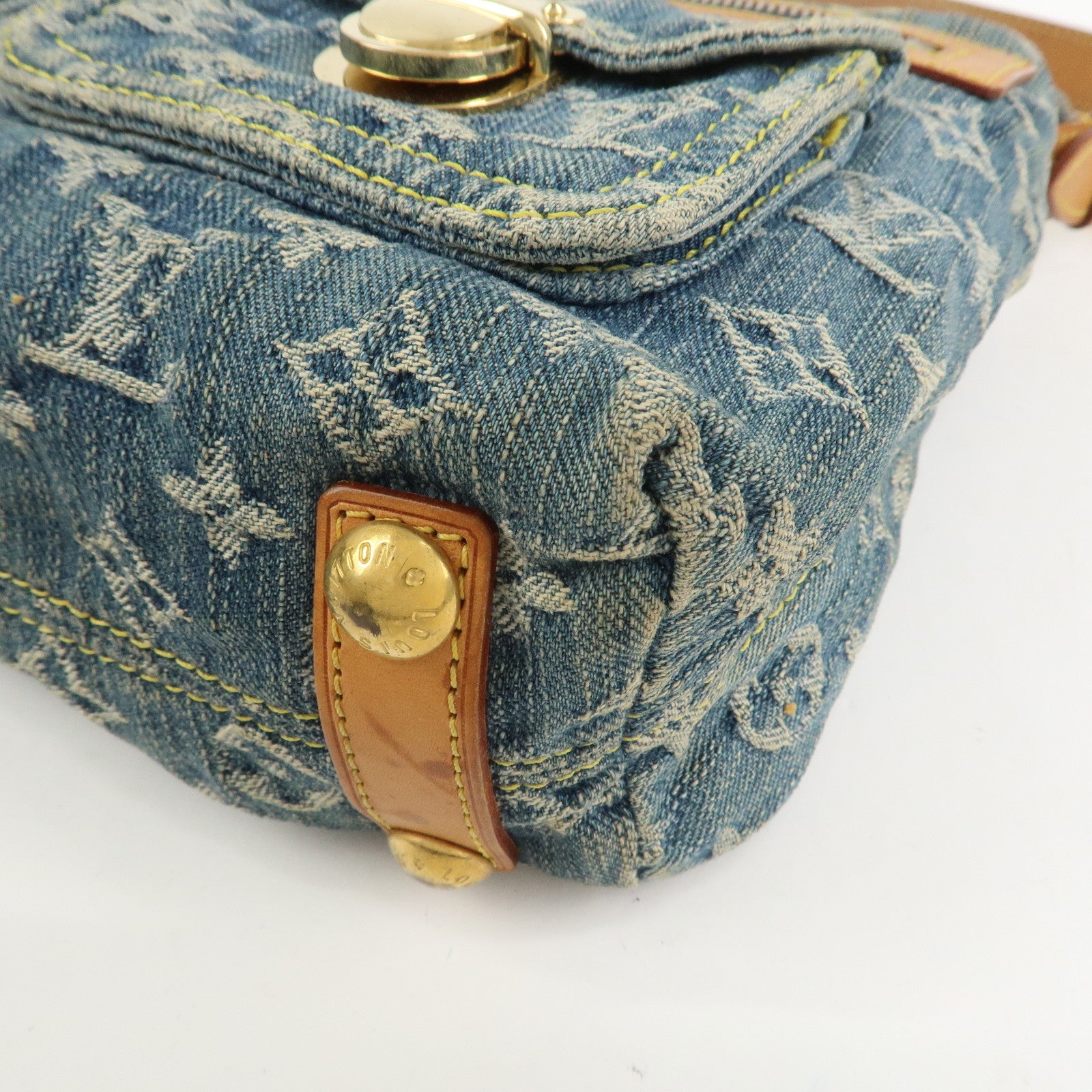 Louis Vuitton Monogram Denim Baggy PM 2Way Bag Shoulder Bag M95049