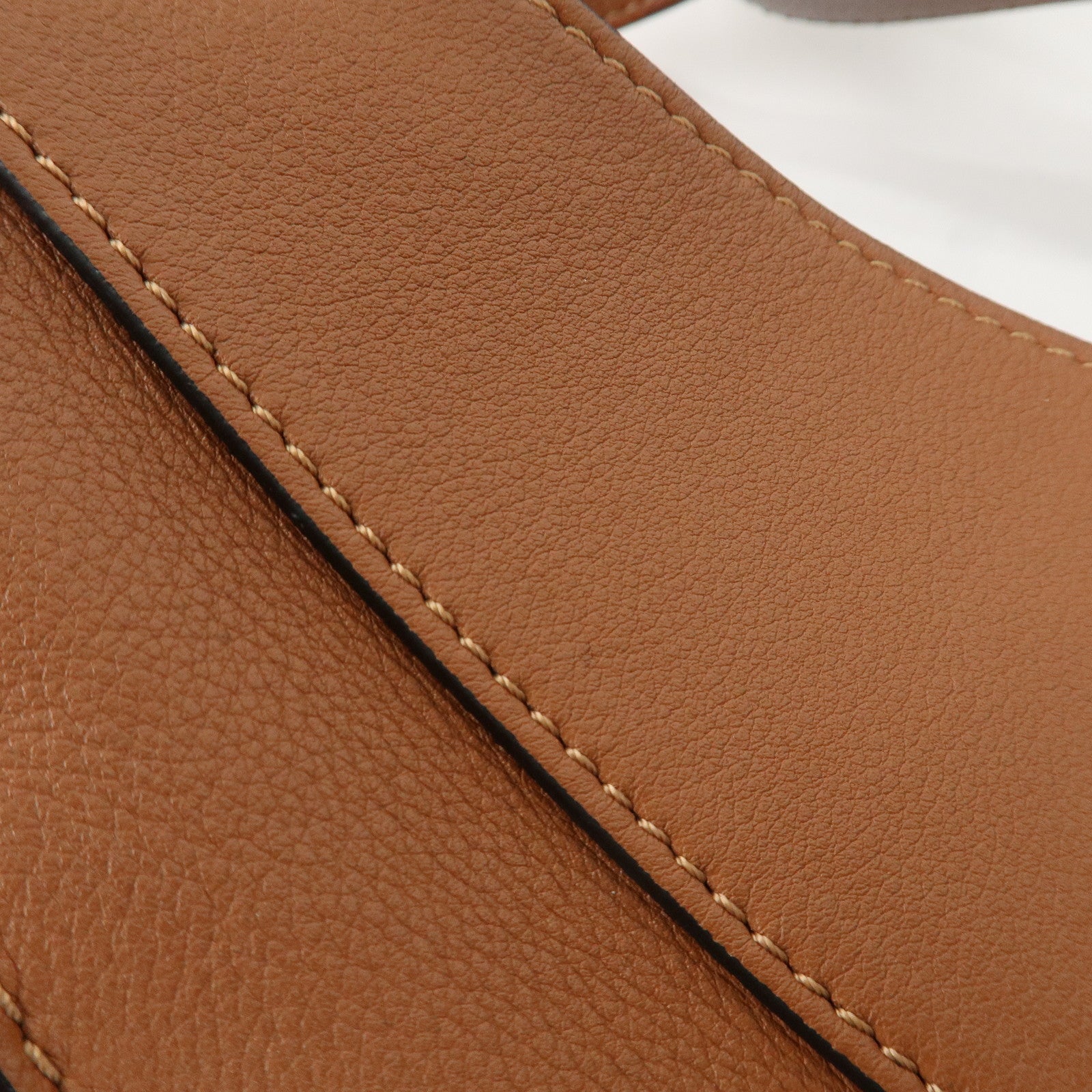 LOEWE Anagram Leather Hammock Small Shoulder Bag Tan Brown