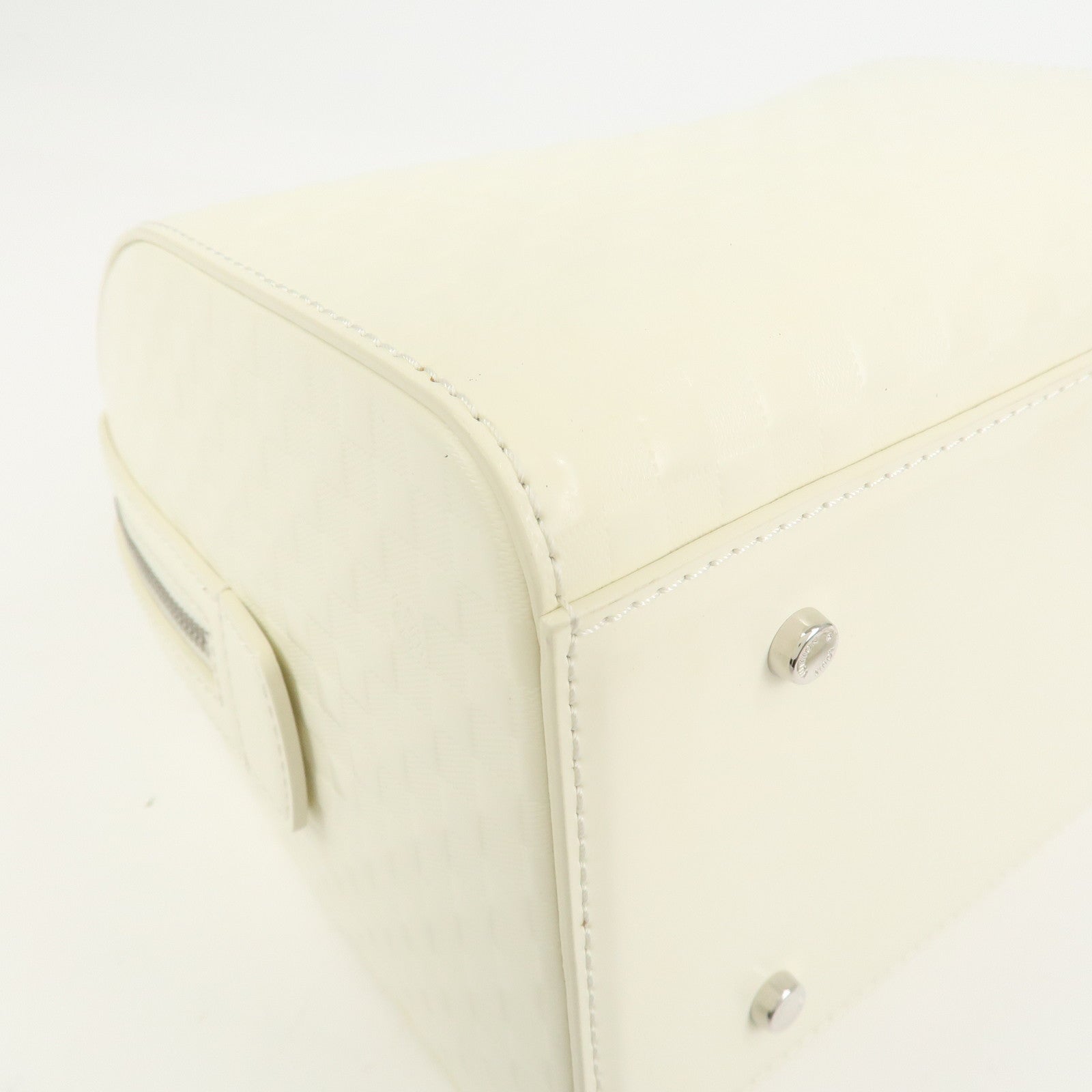 Louis Vuitton Damier Facette Speedy Cube PM Hand Bag Cream M48903