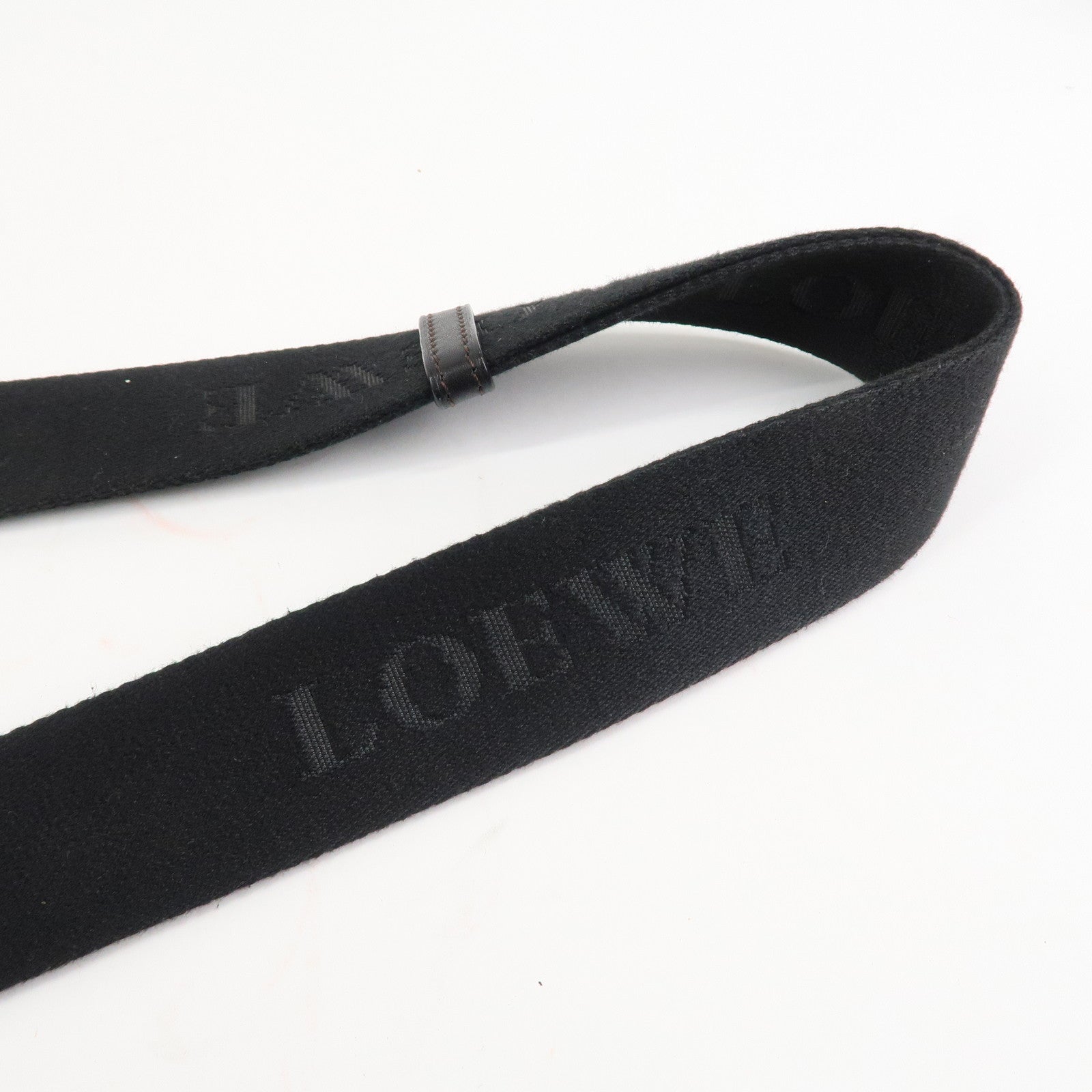 LOEWE Anagram Leather Shoulder Bag Dark Brown Used