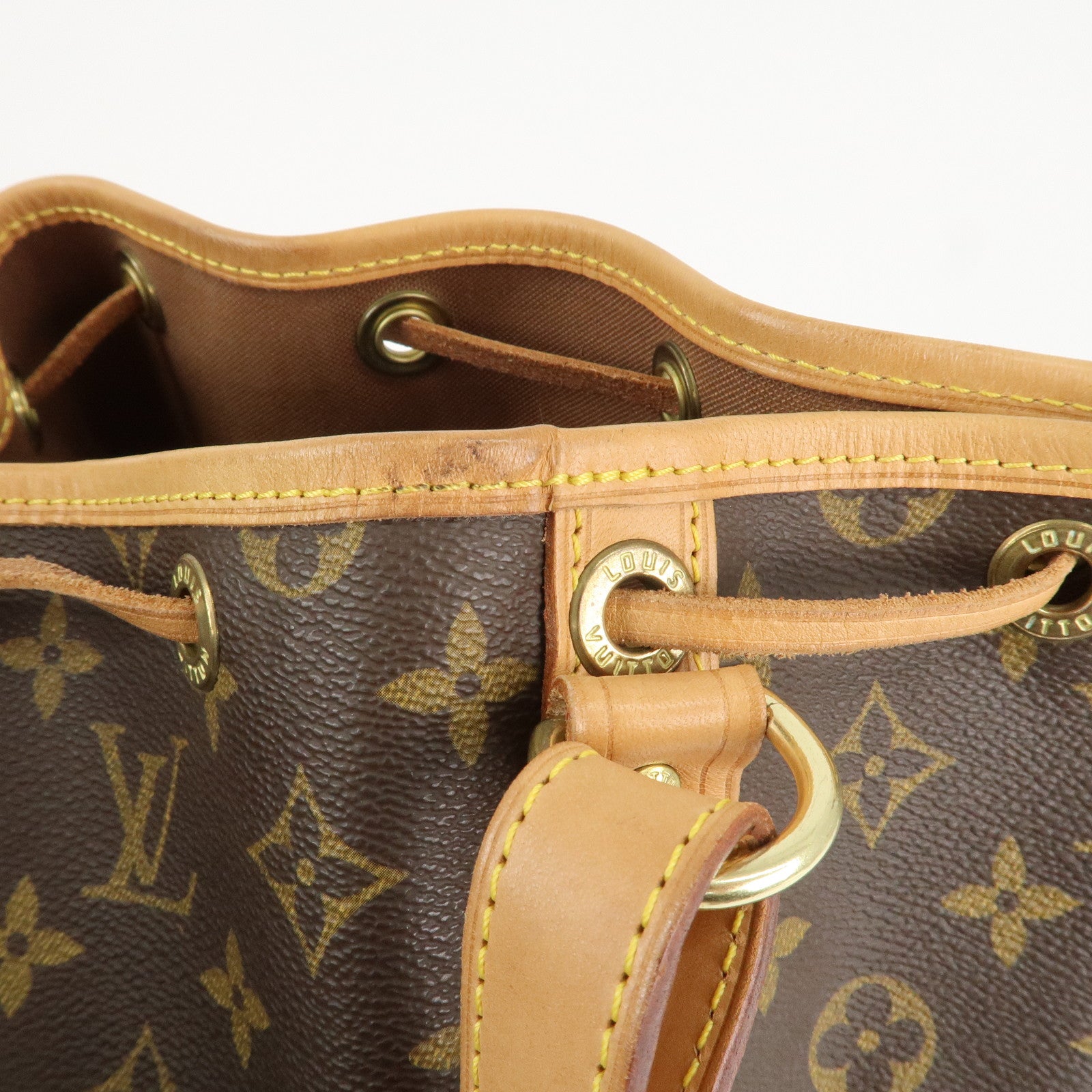 Louis Vuitton Monogram Noe Shoulder Bag Hand Bag Brown M42224 Used