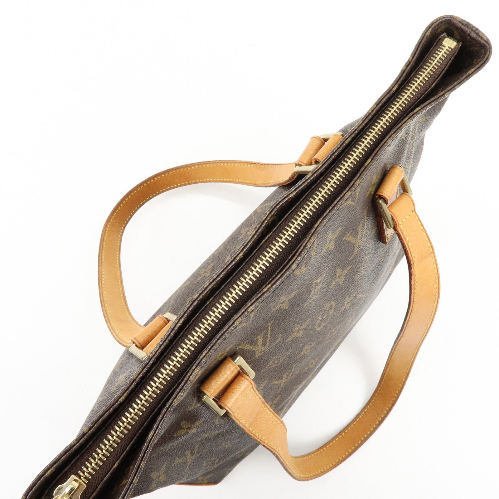 Louis Vuitton Monogram Cabas Piano Tote Bag Hand Bag Brown M51148