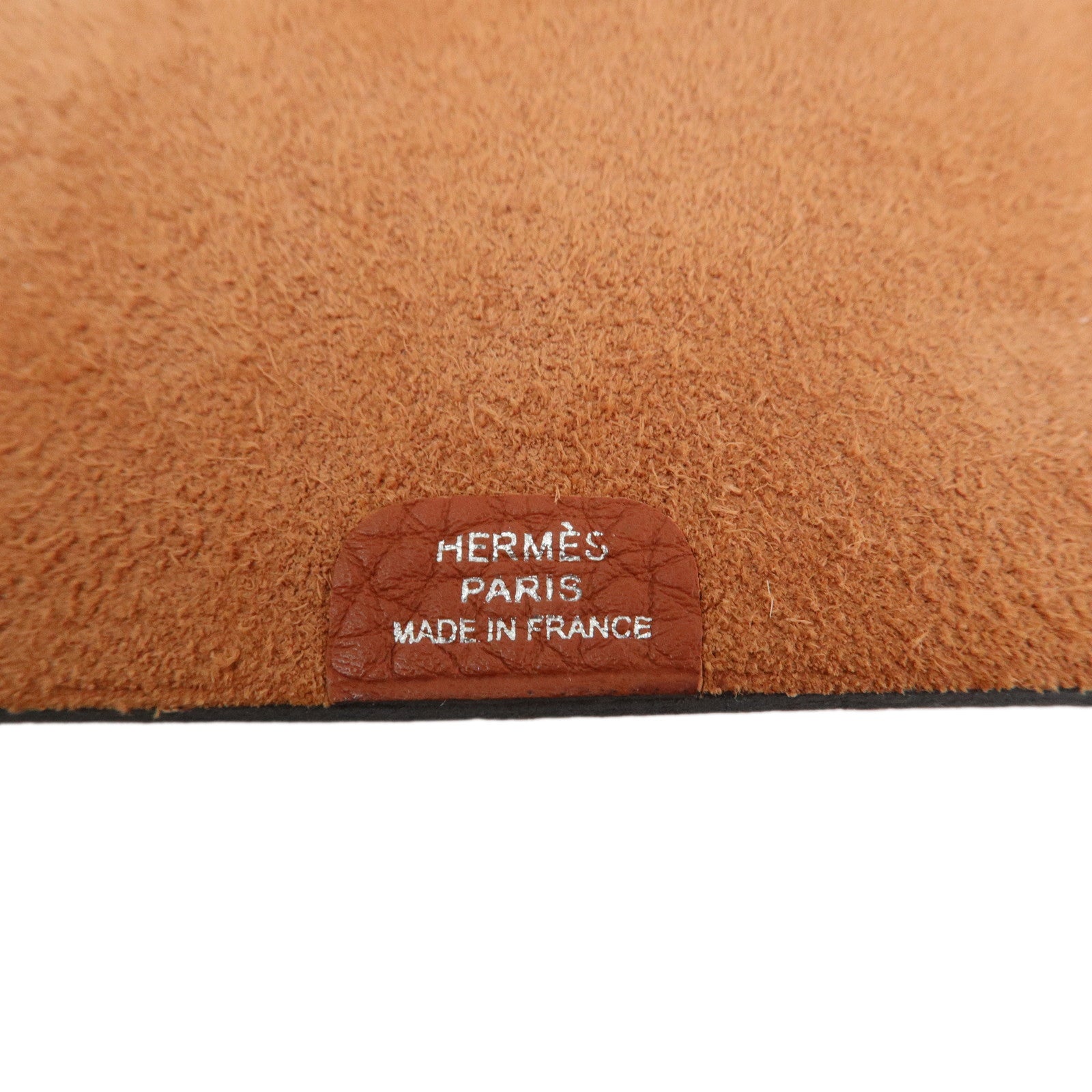 HERMES Ulysse Mini Leather A Stamped Notebook Planner Cover Brown
