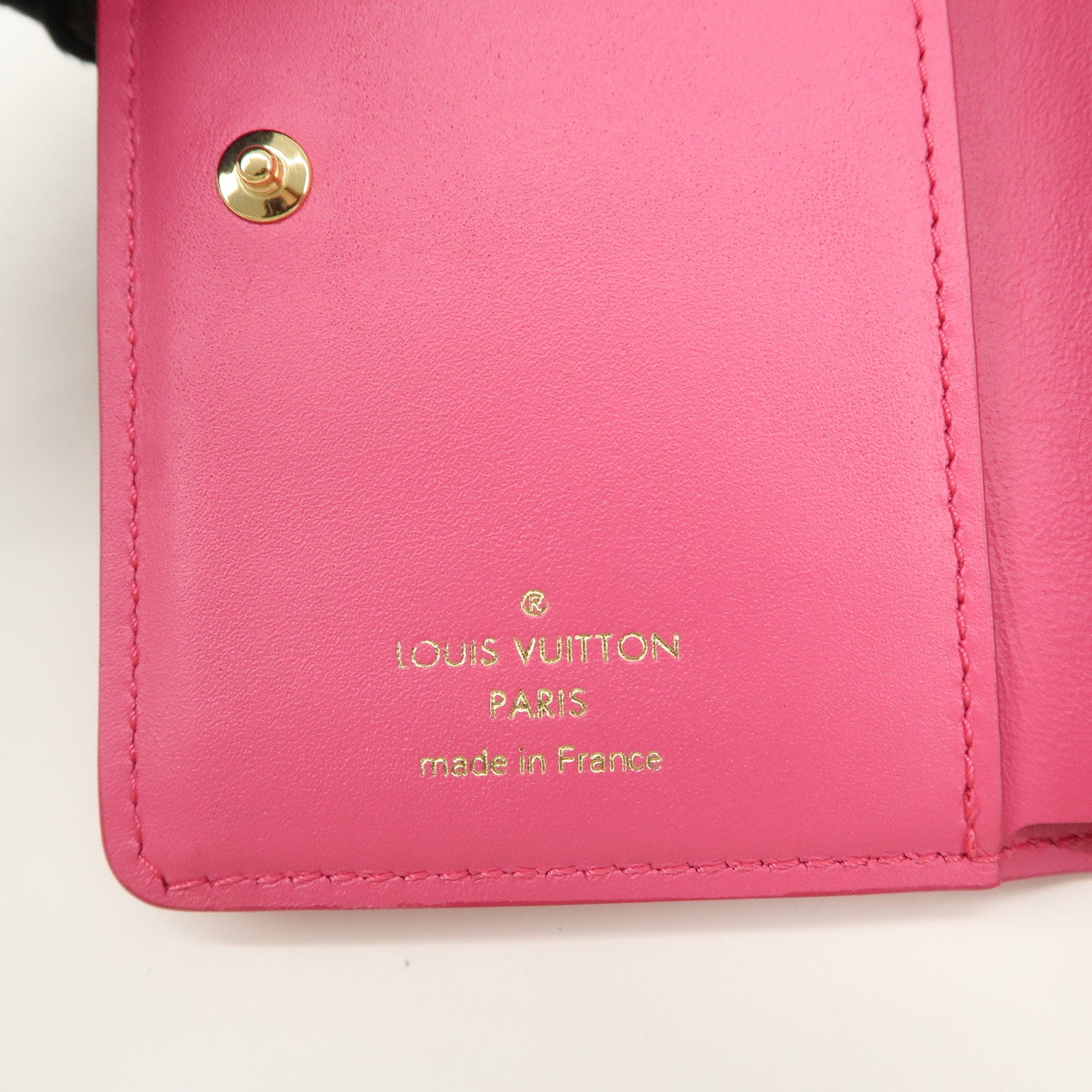 Louis Vuitton Nano Monogram Portefeuille Lou Wallet Pink M82357 Used