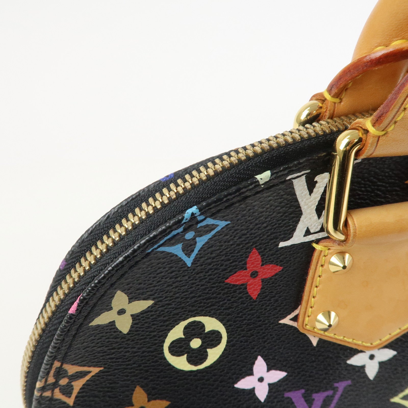 Louis Vuitton Monogram Multicolor Alma Hand Bag Noir M92646